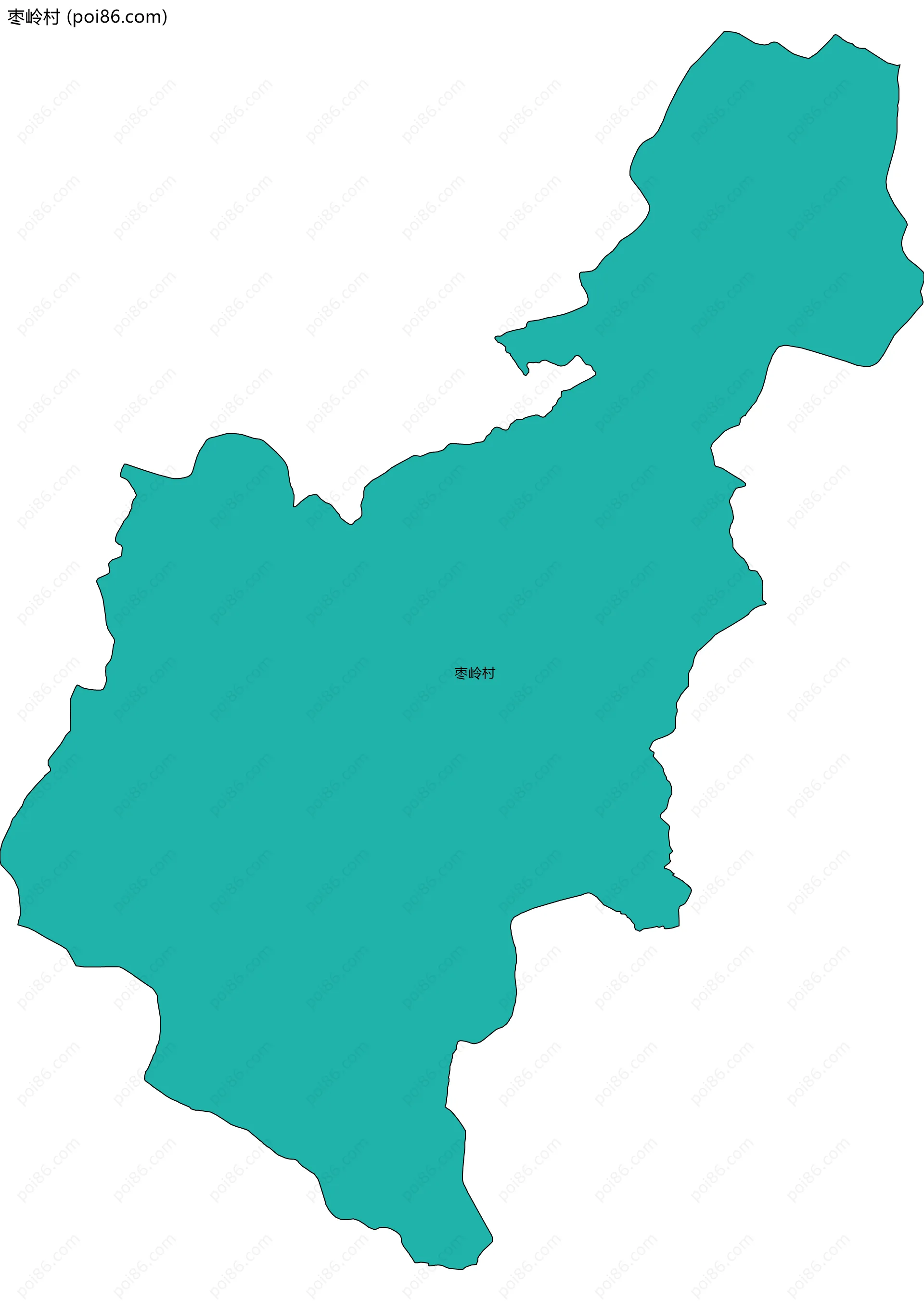 枣岭村边界地图