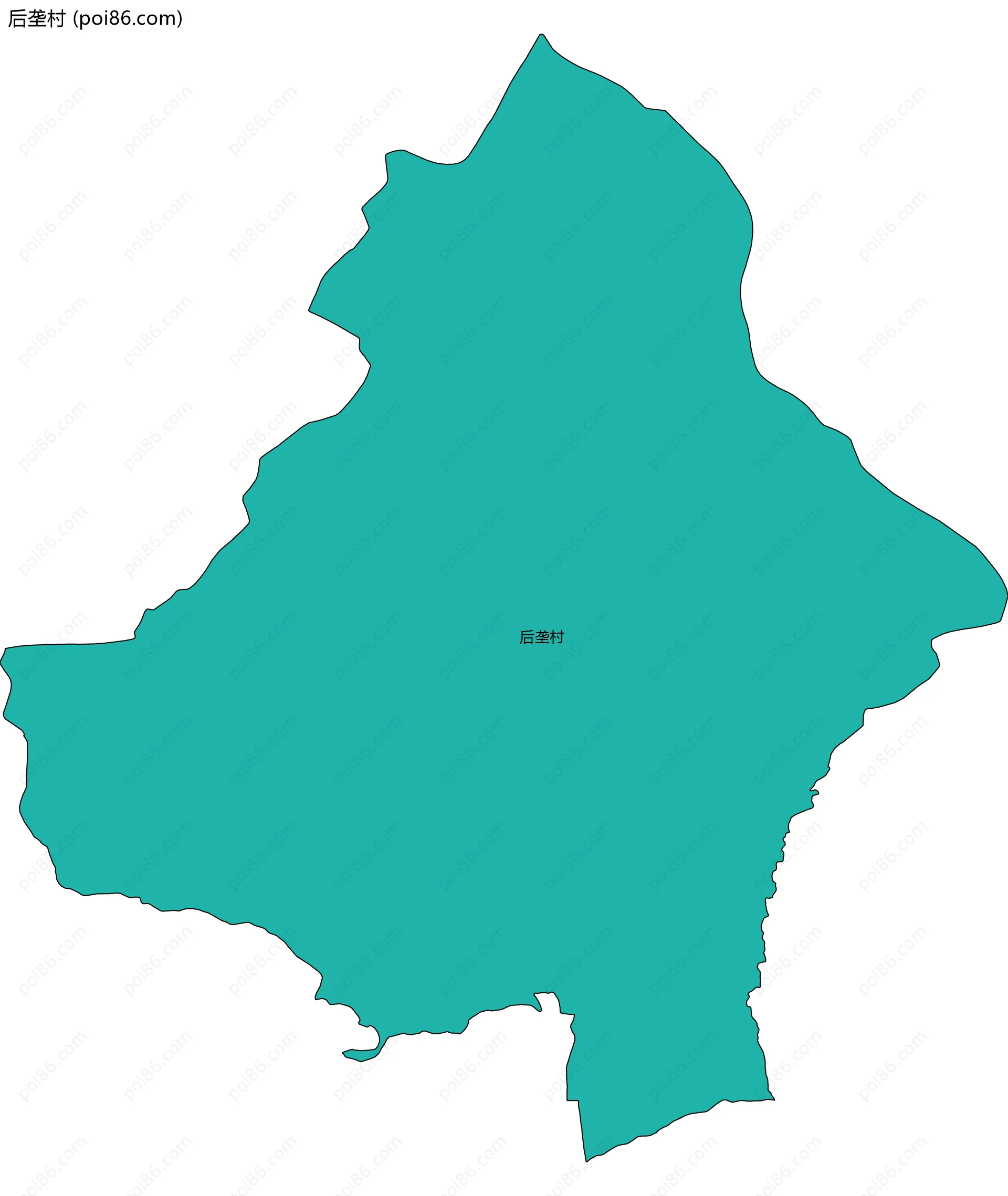 后垄村边界地图