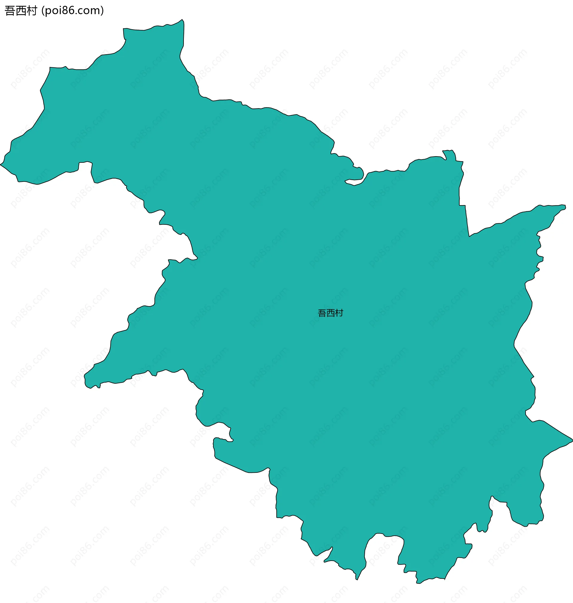吾西村边界地图