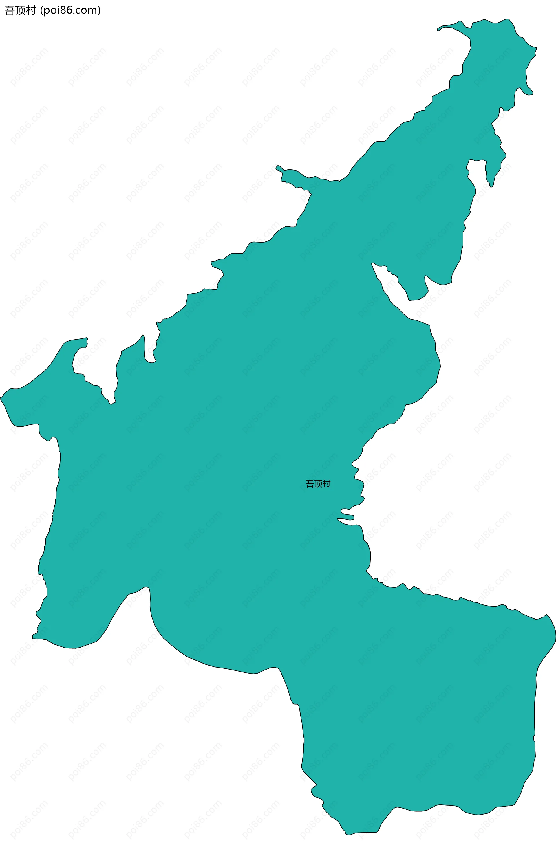 吾顶村边界地图