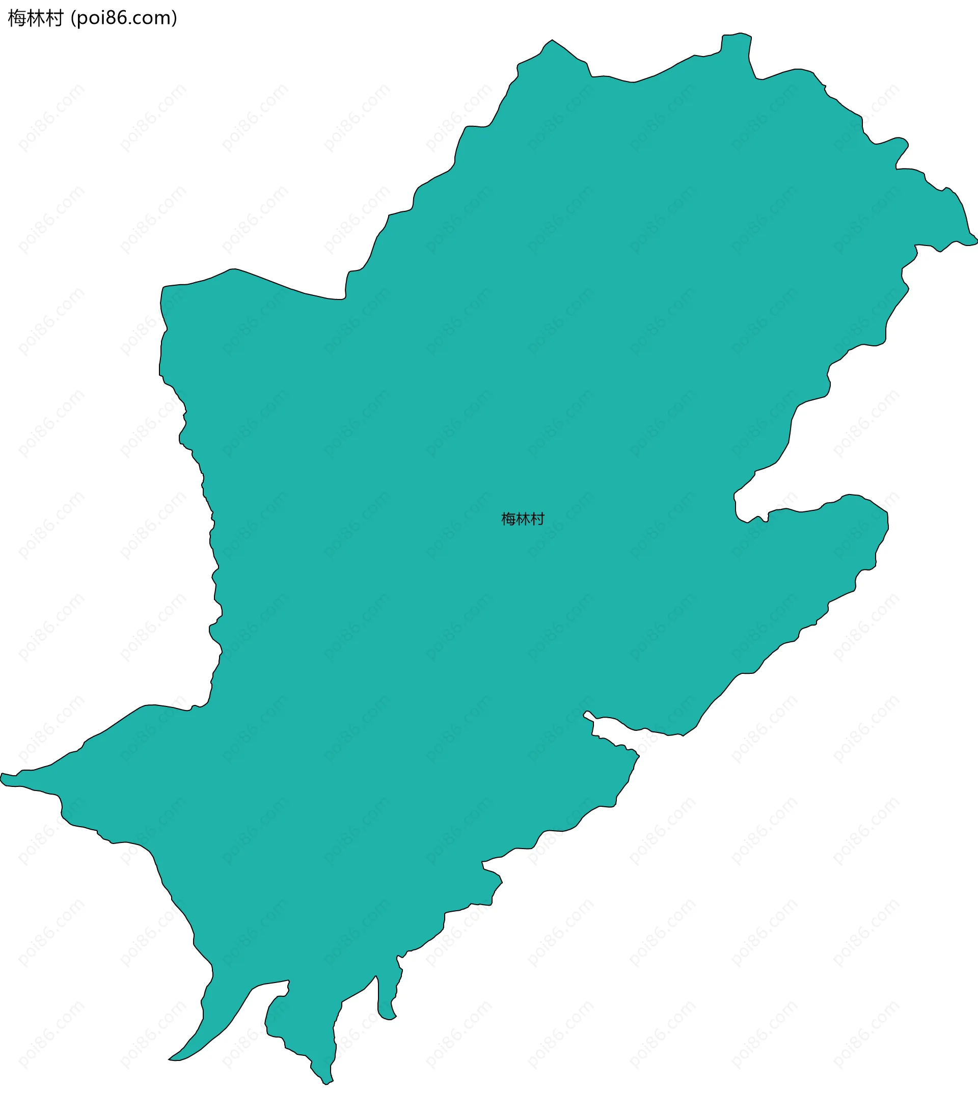 梅林村边界地图