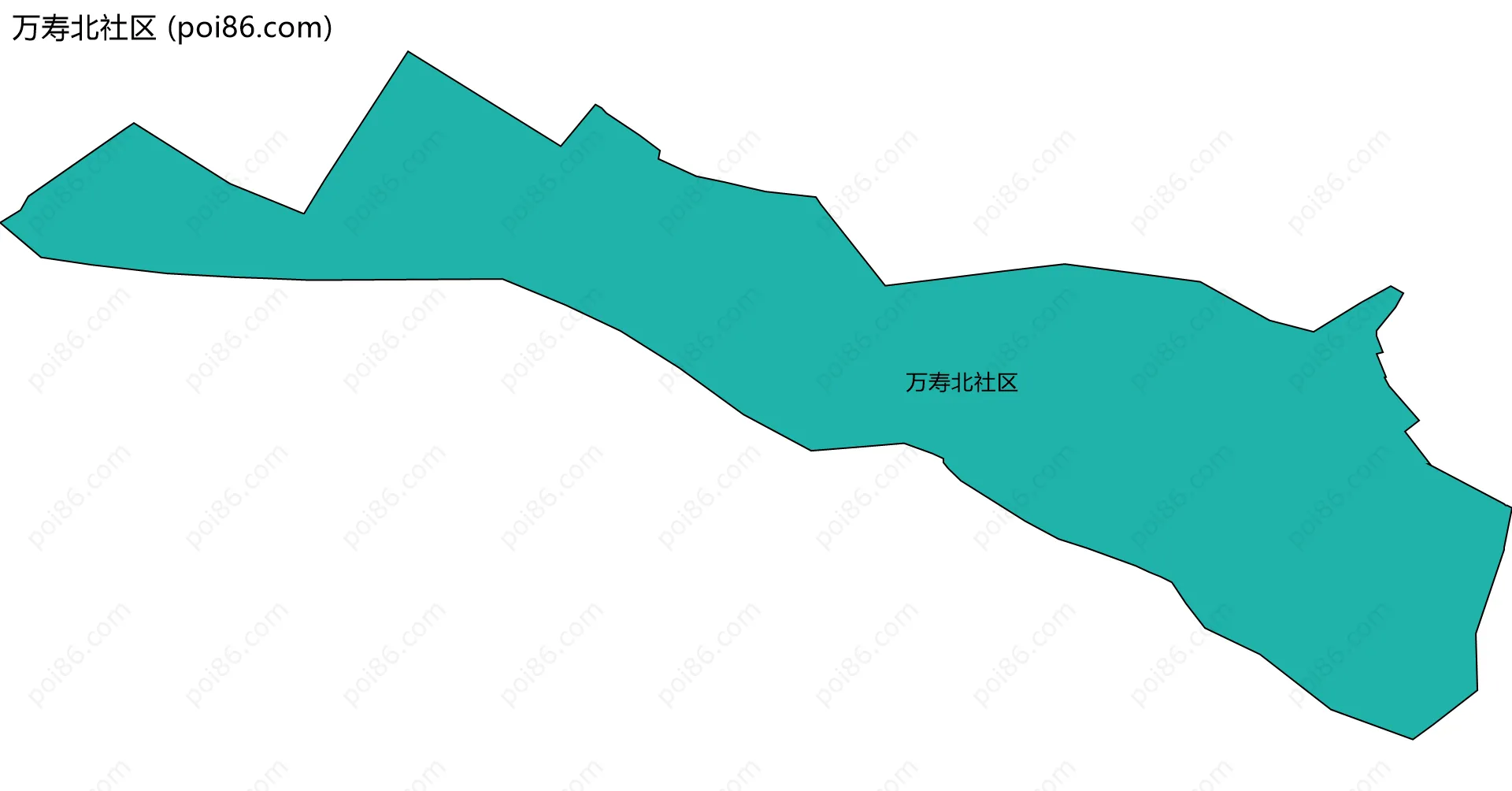 万寿北社区边界地图