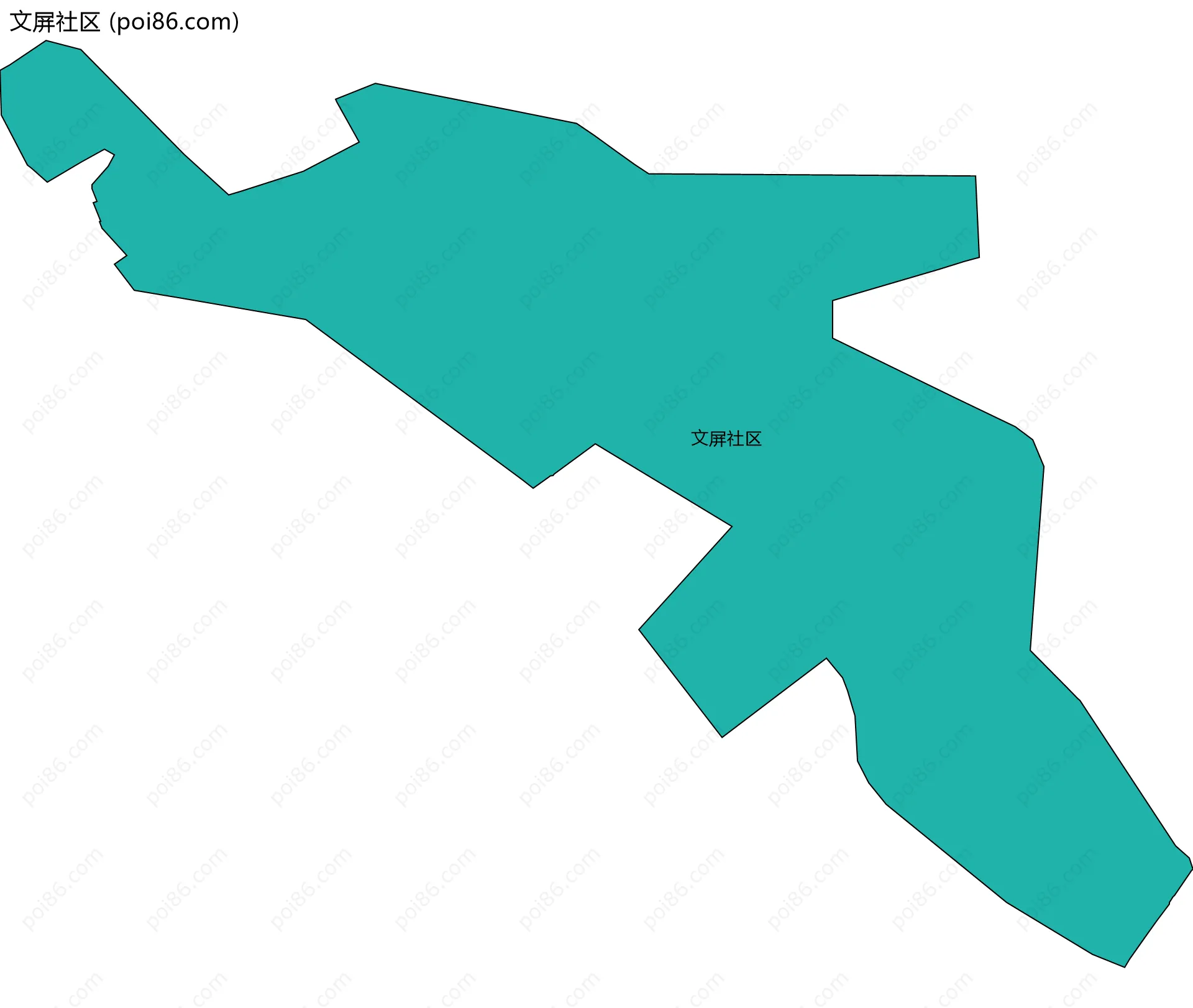 文屏社区边界地图