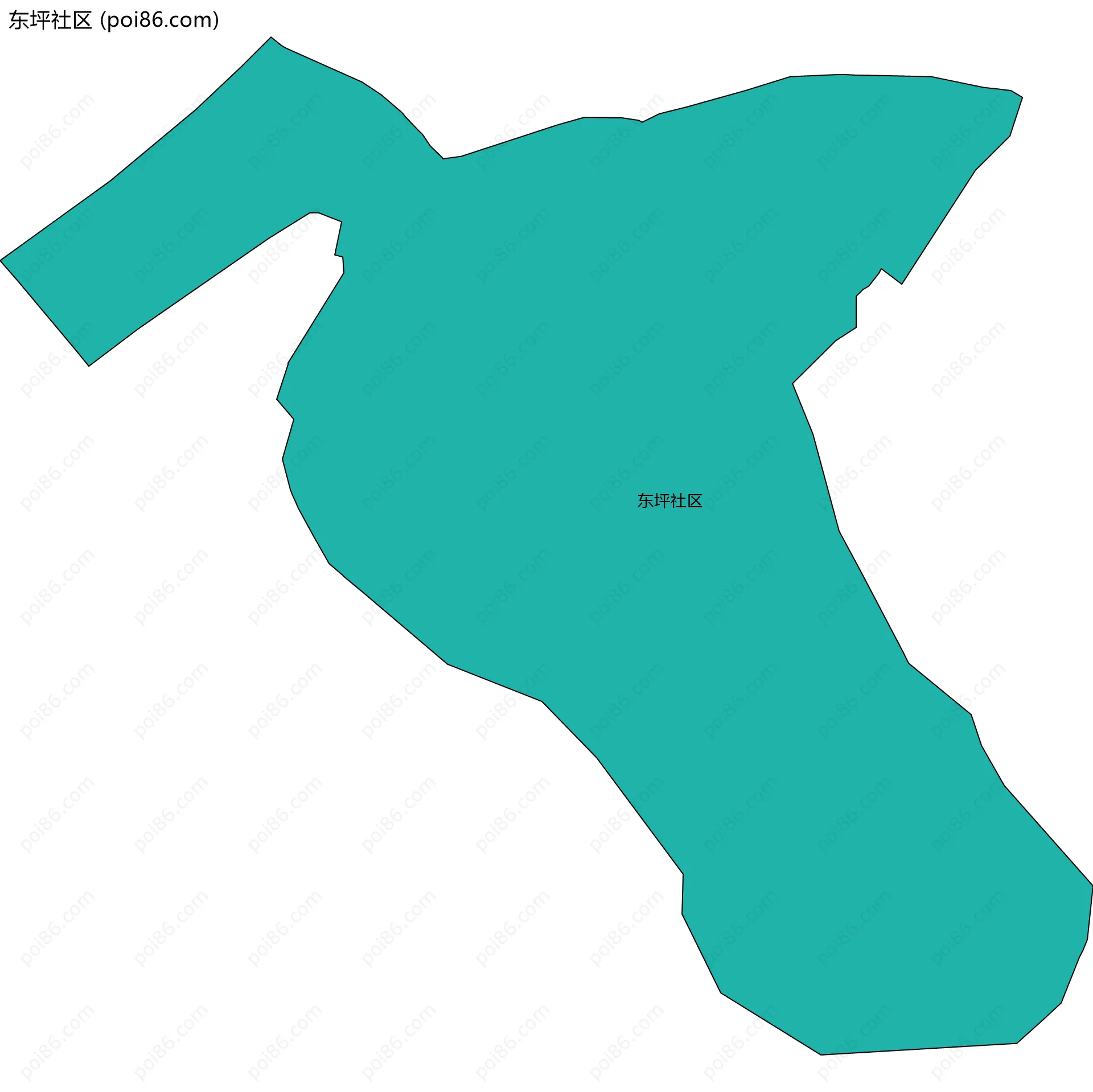 东坪社区边界地图