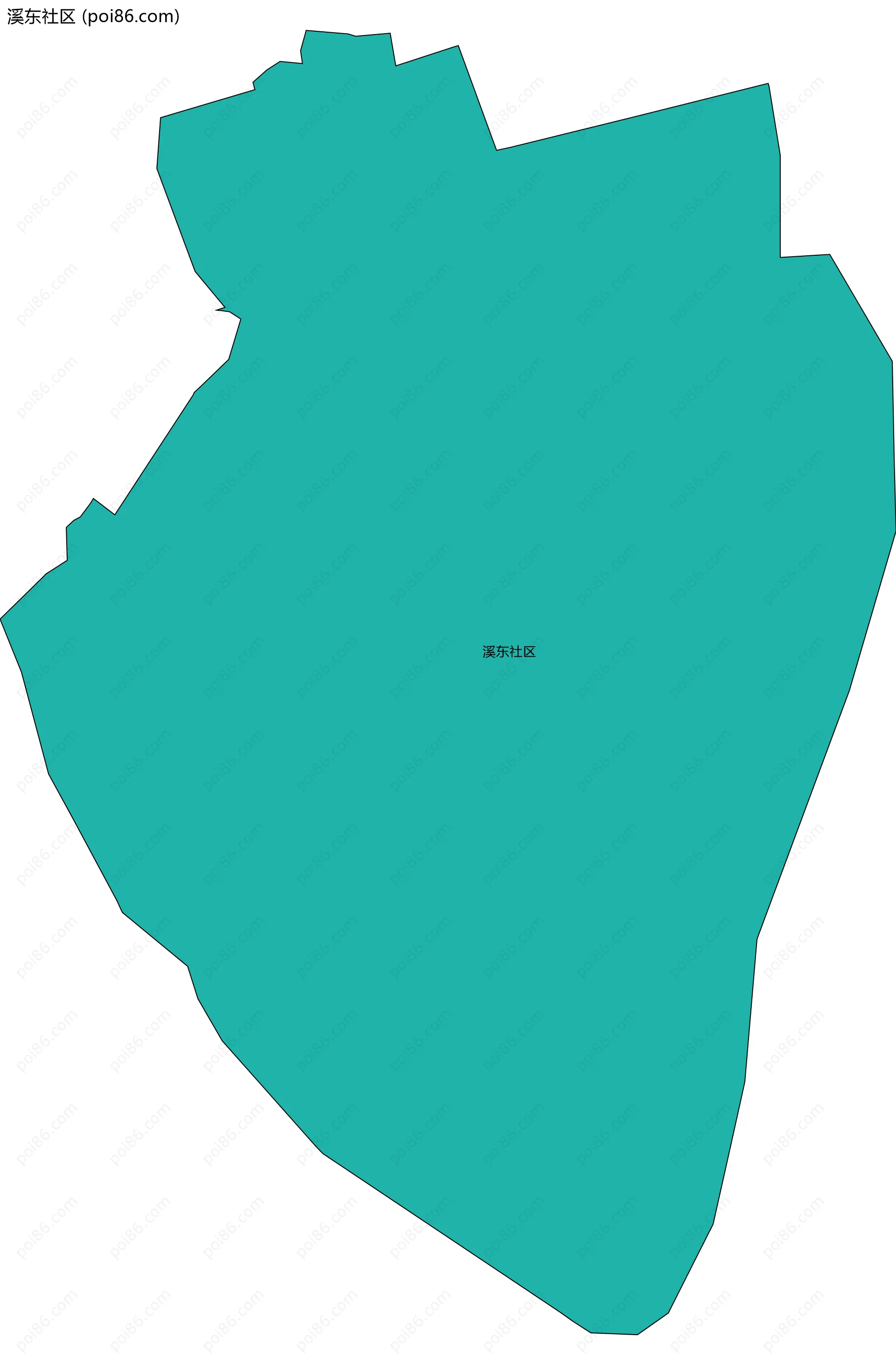 溪东社区边界地图