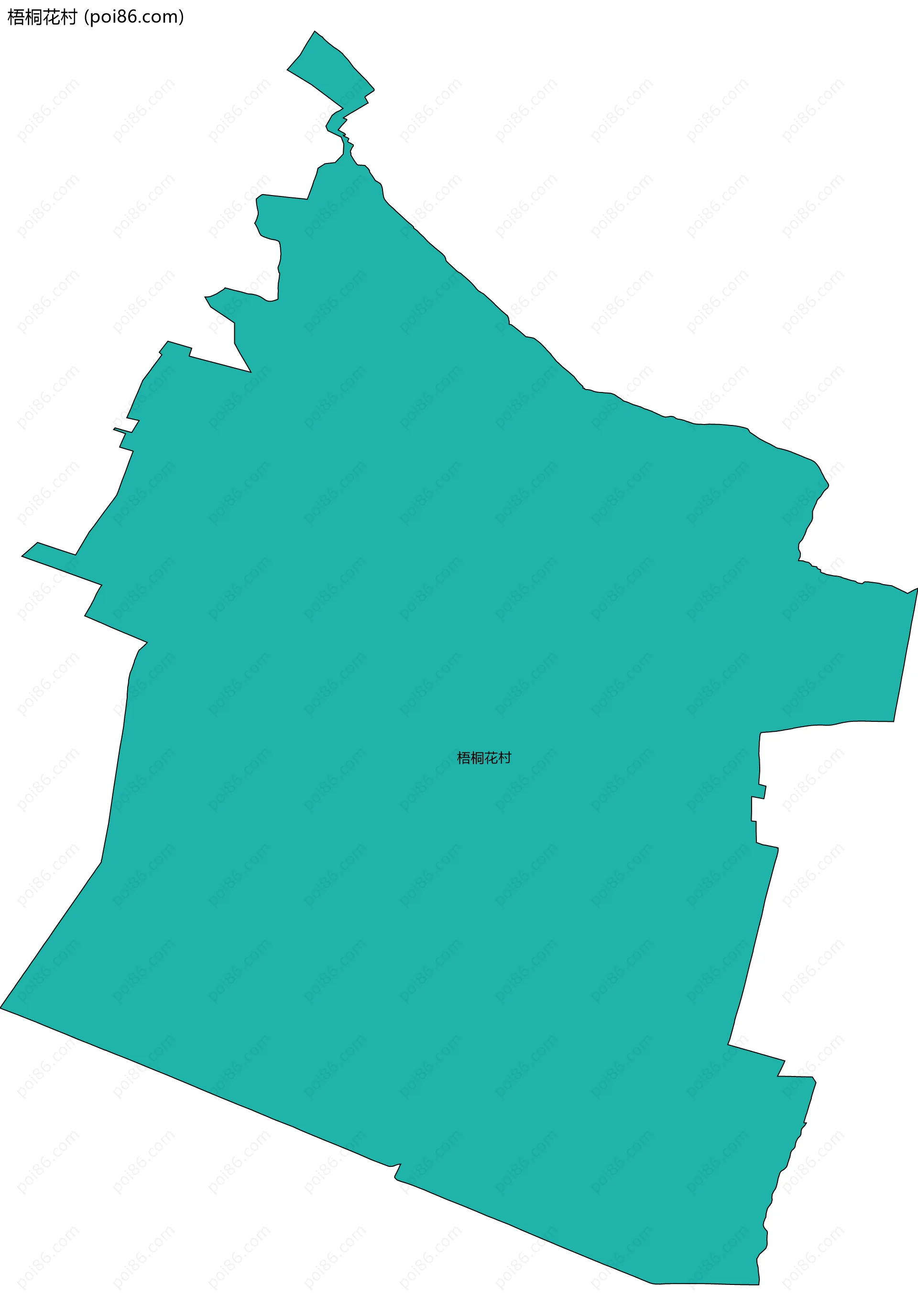 梧桐花村边界地图