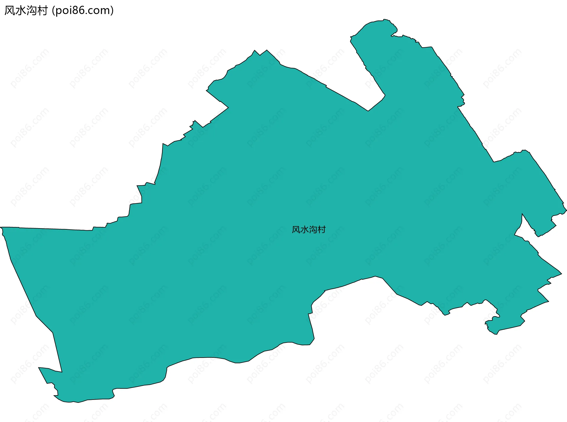 风水沟村边界地图