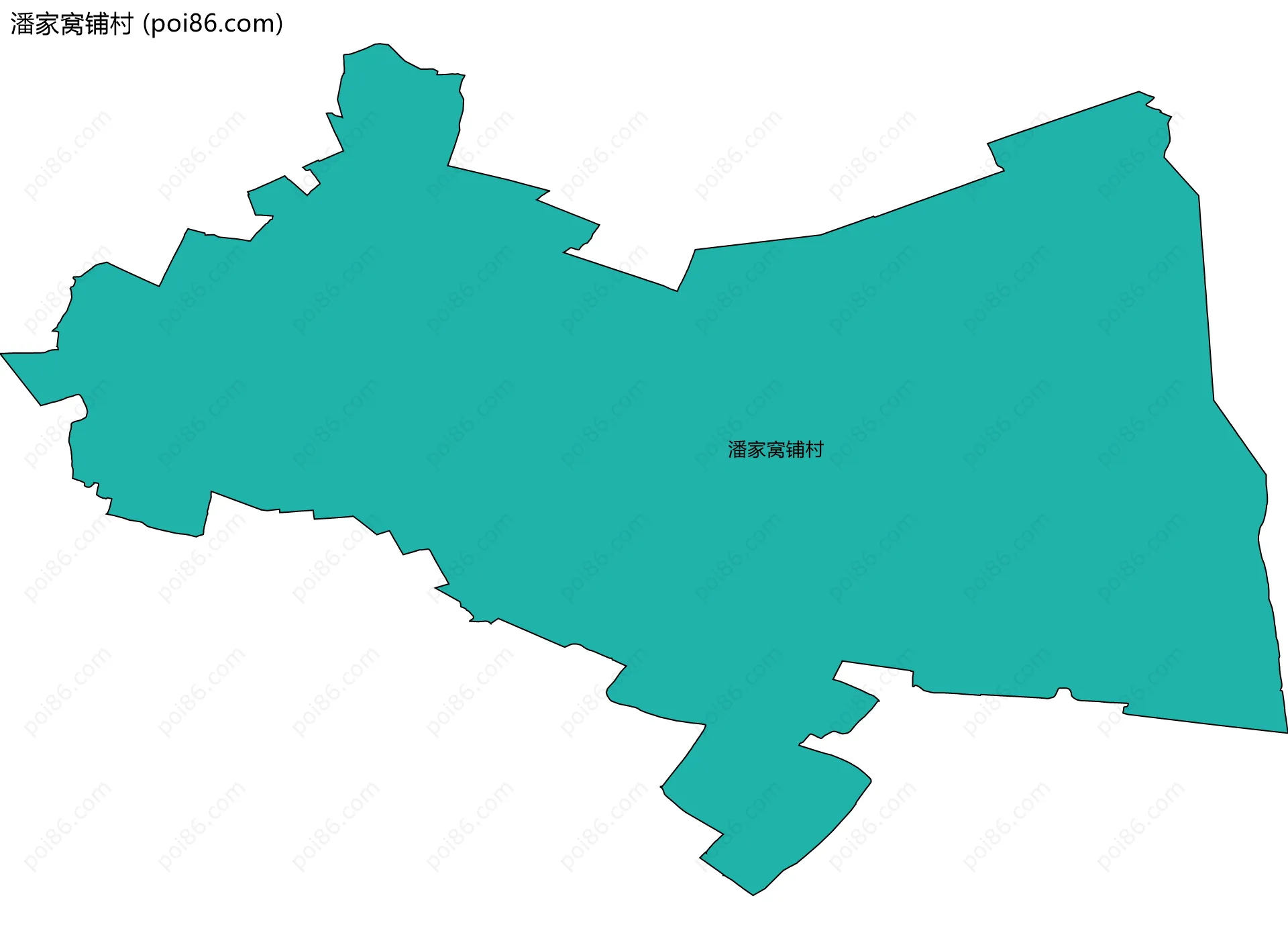 潘家窝铺村边界地图