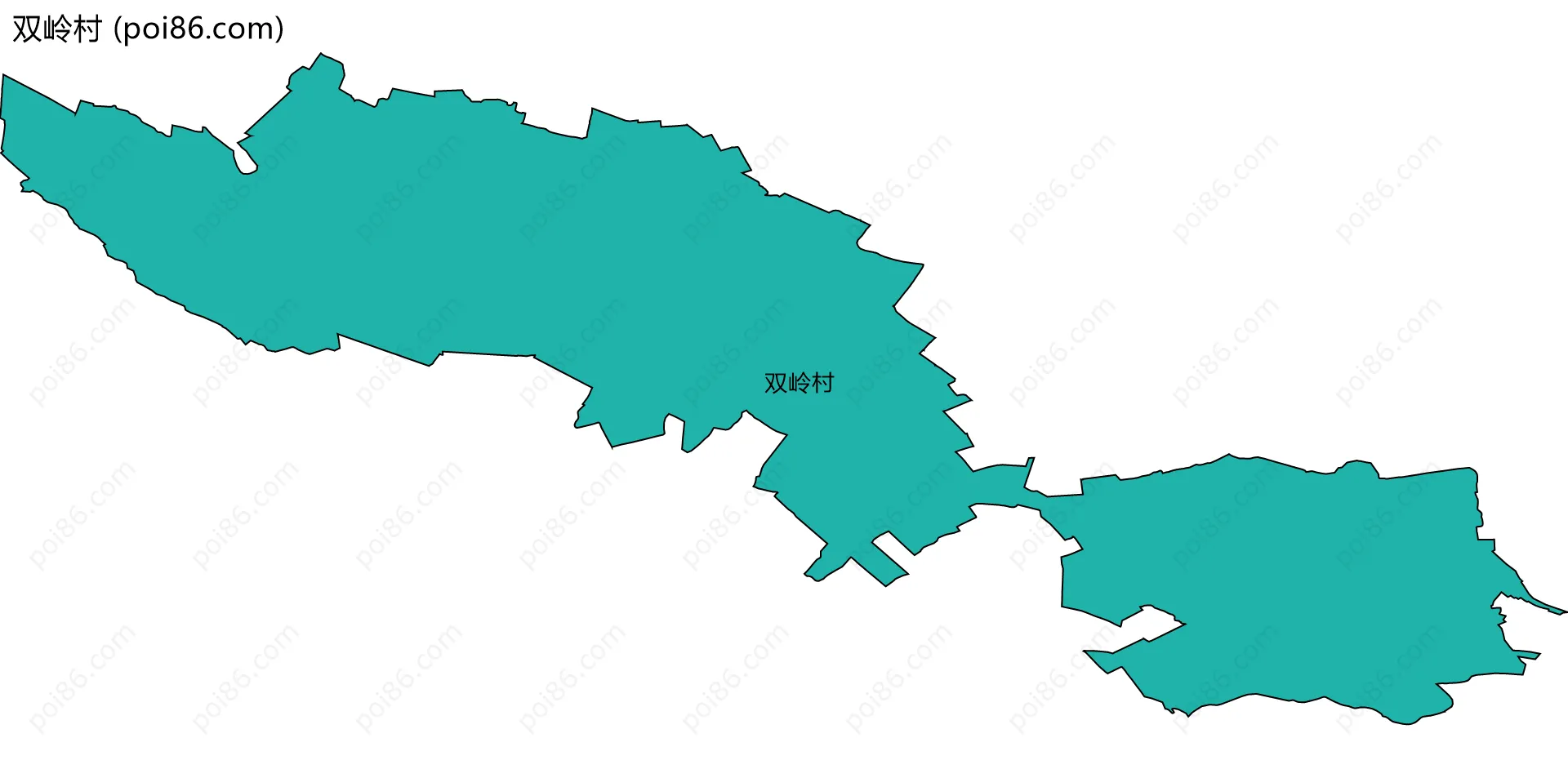 双岭村边界地图