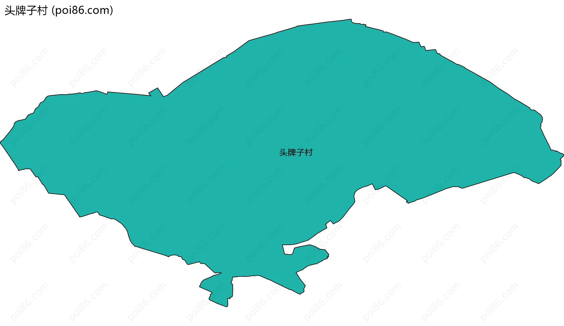 头牌子村边界地图