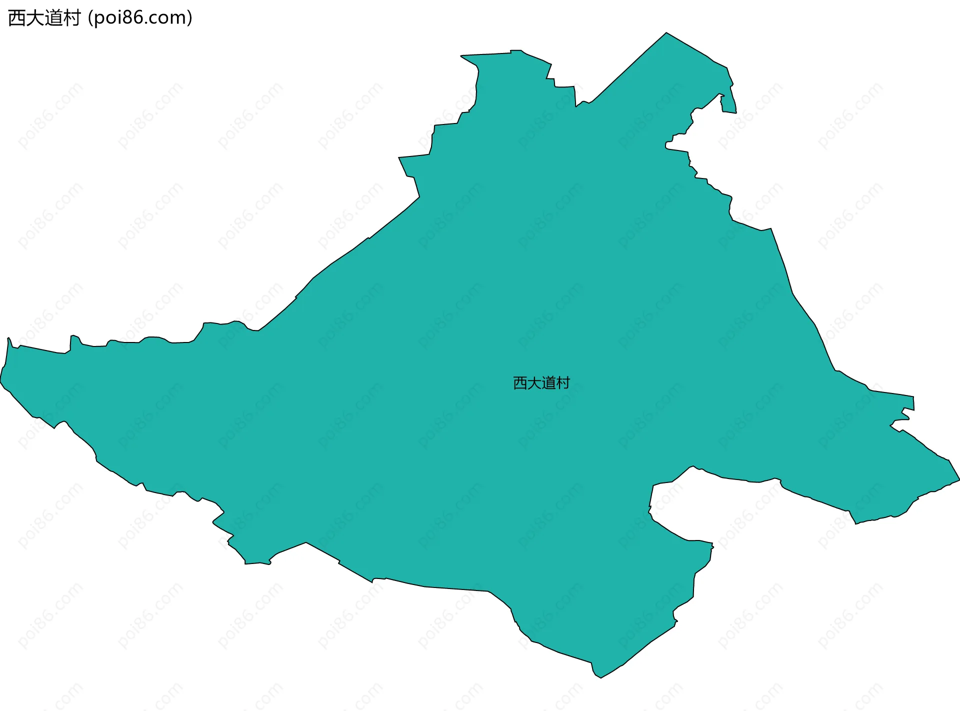 西大道村边界地图