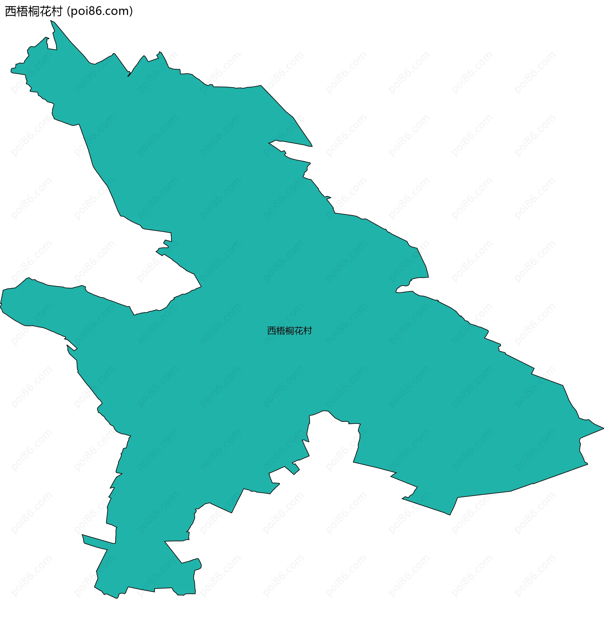 西梧桐花村边界地图