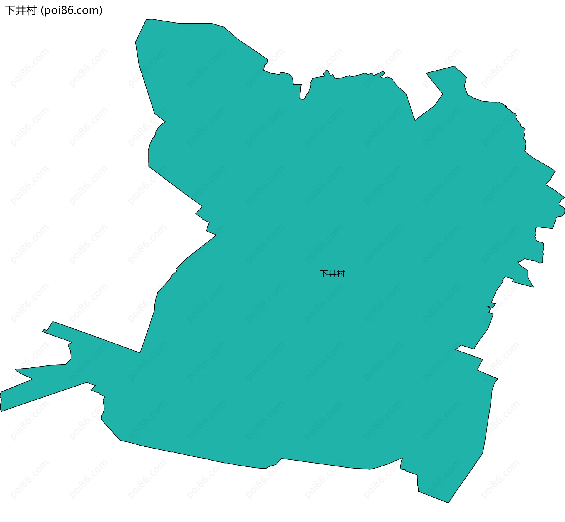 下井村边界地图