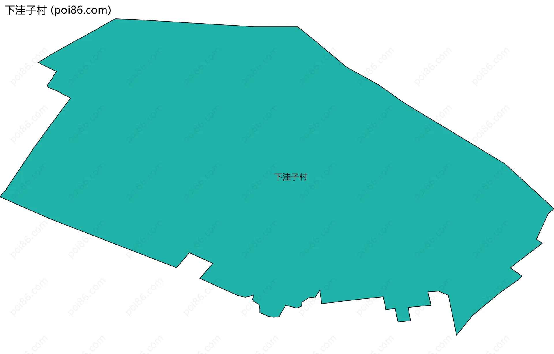 下洼子村边界地图
