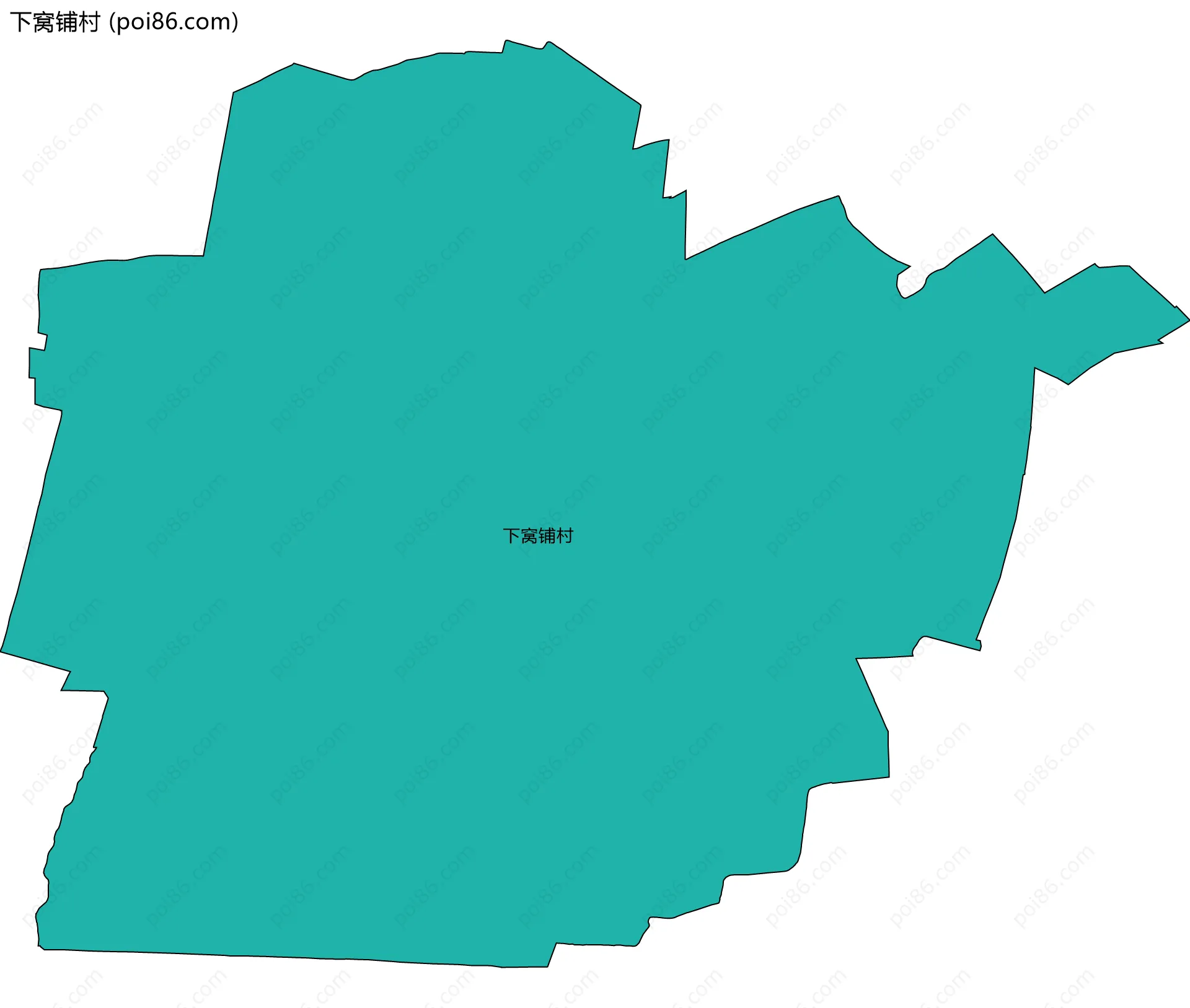 下窝铺村边界地图