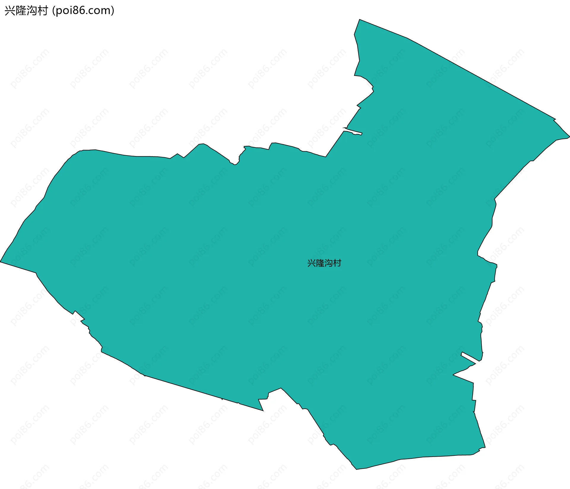兴隆沟村边界地图