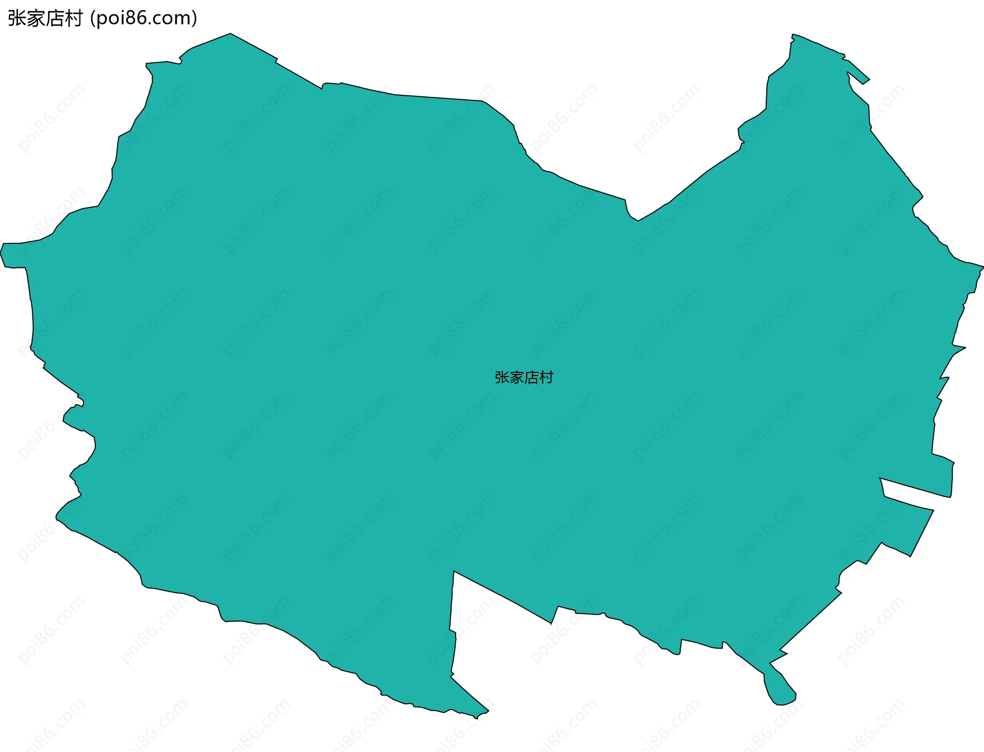 张家店村边界地图