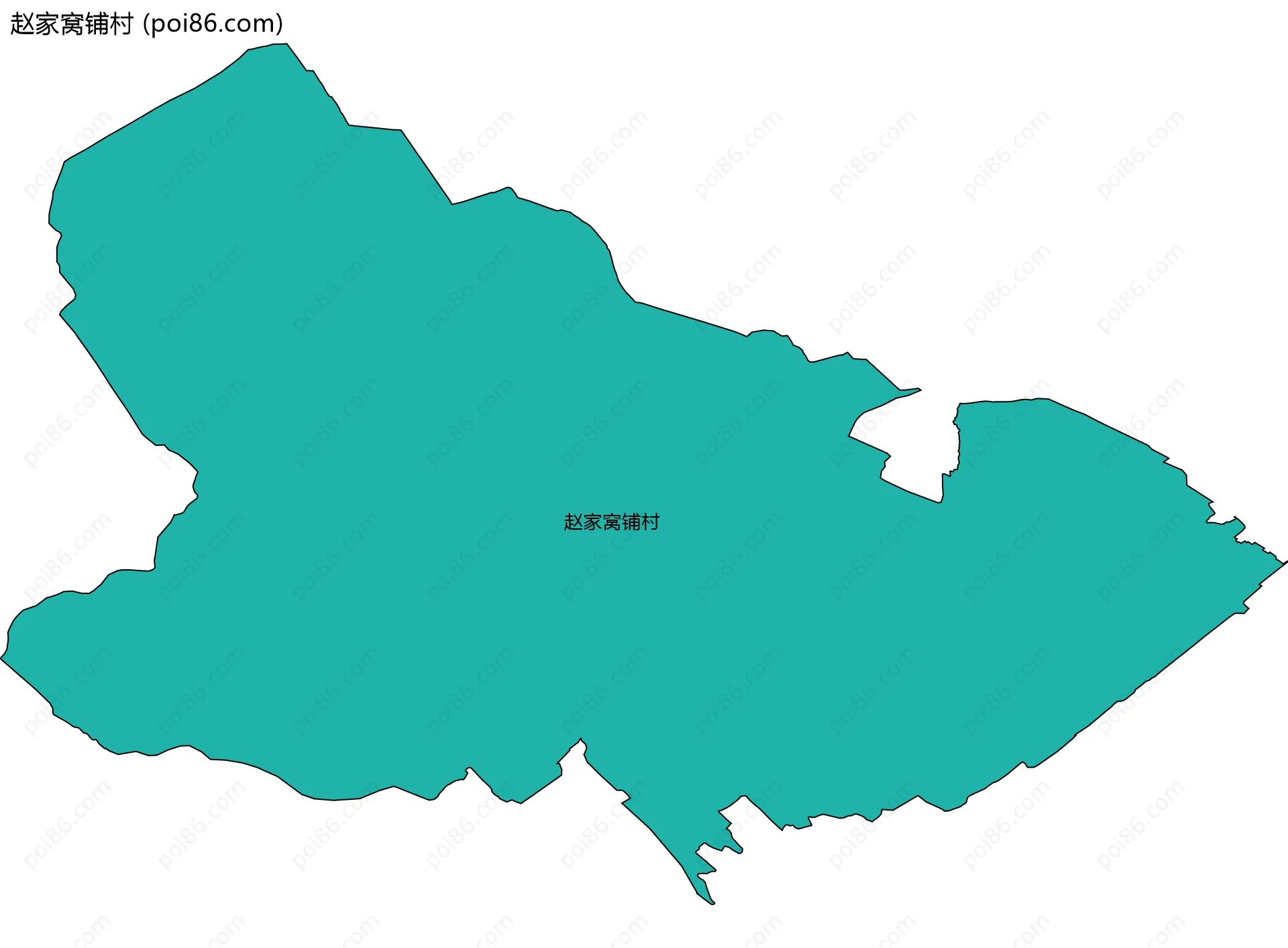 赵家窝铺村边界地图