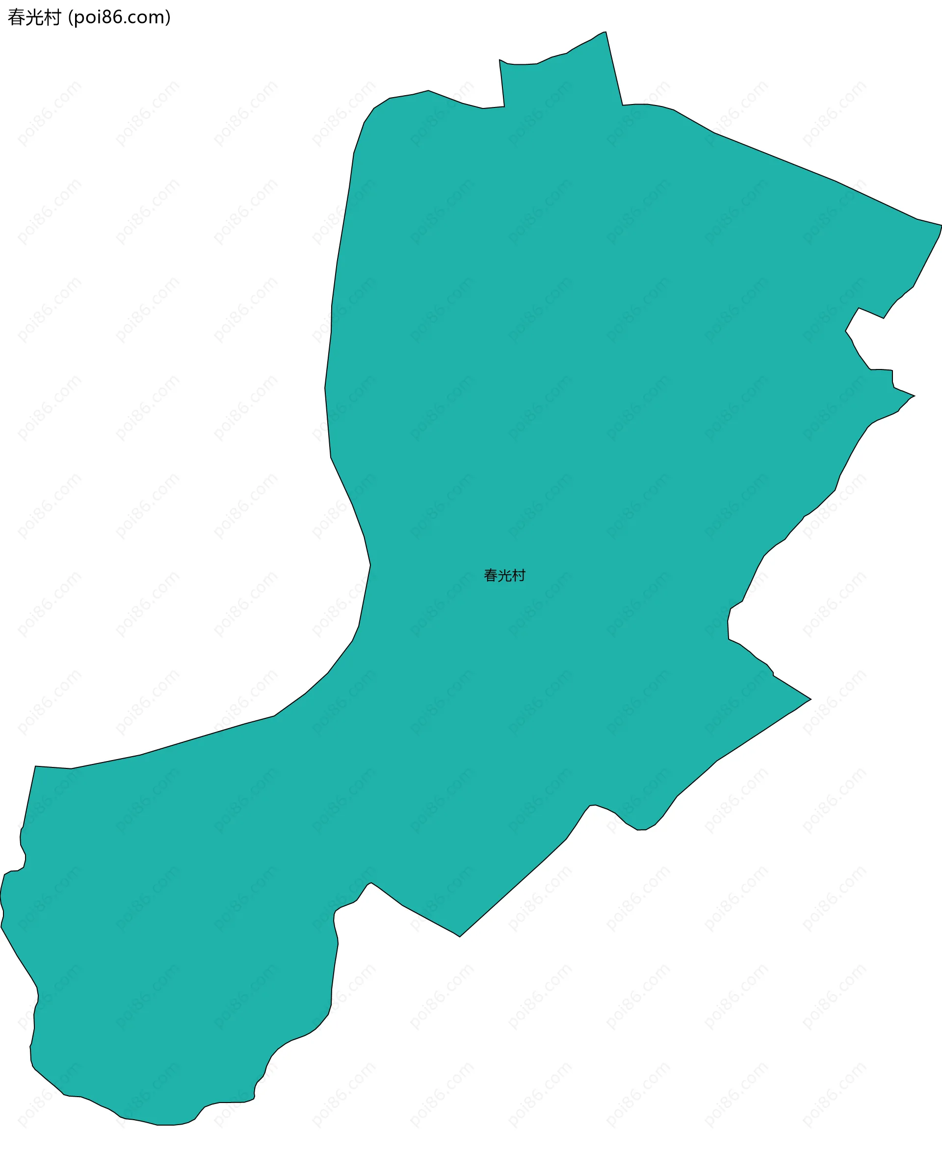 春光村边界地图