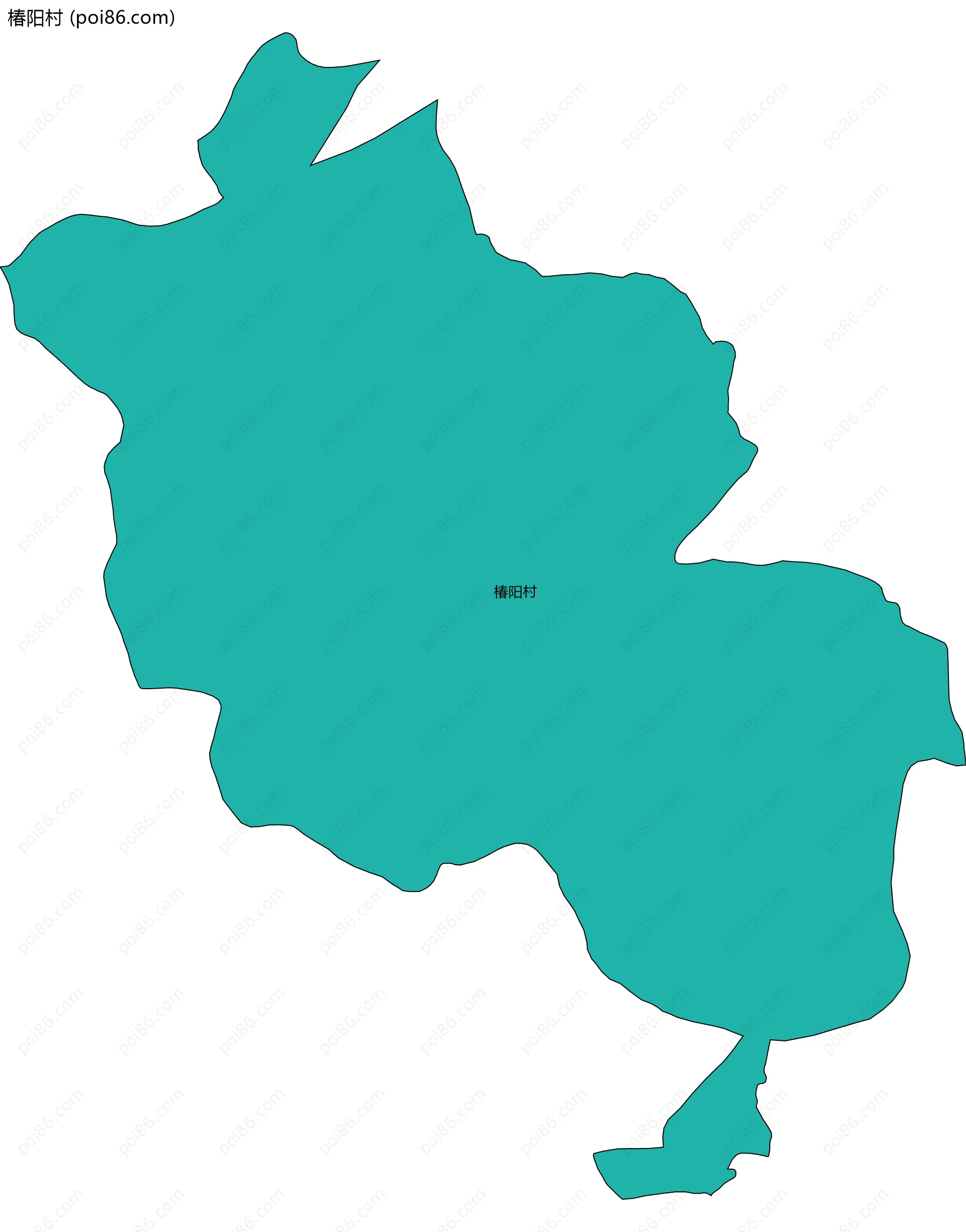 椿阳村边界地图