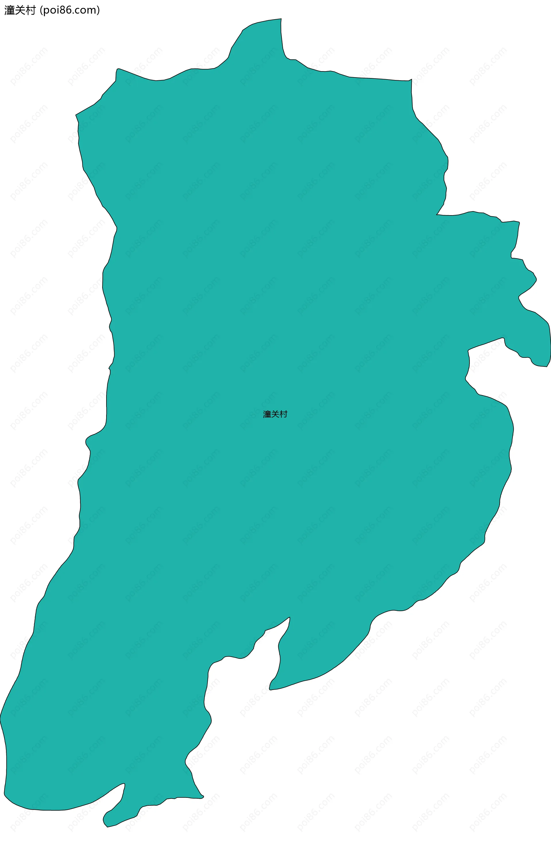 潼关村边界地图