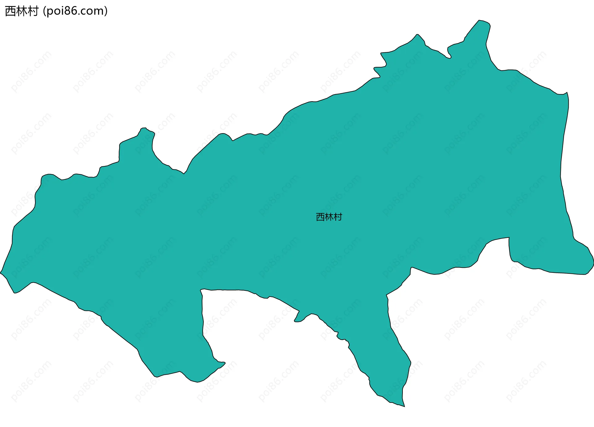 西林村边界地图