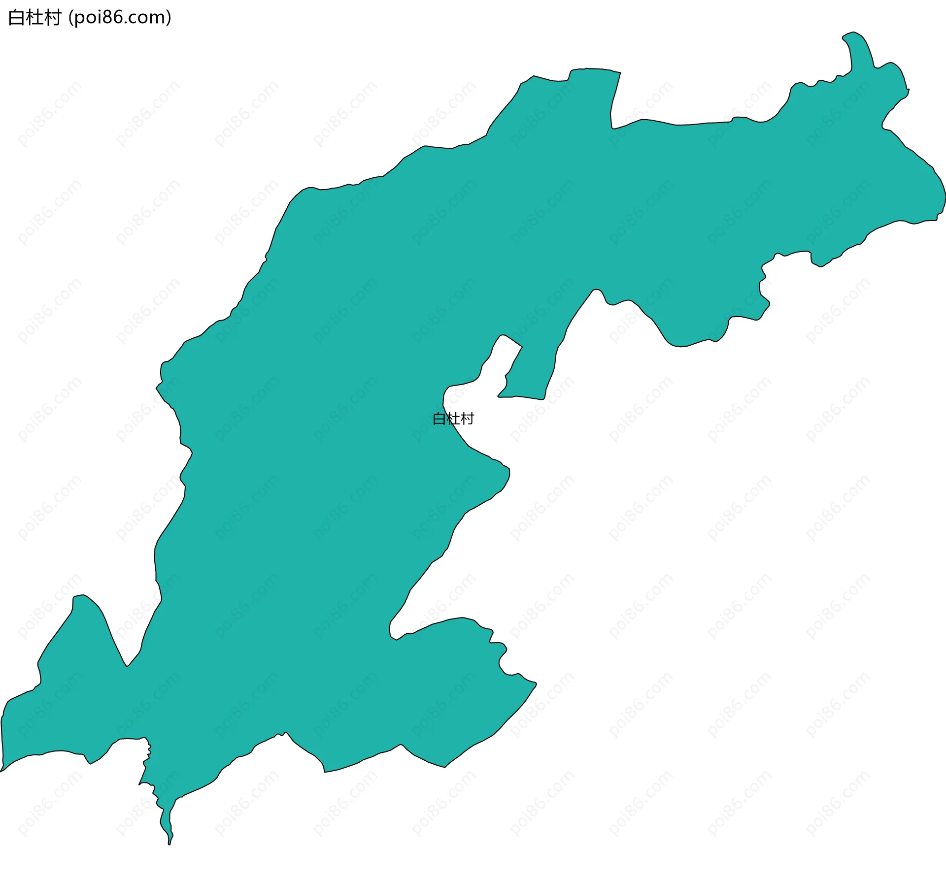 白杜村边界地图