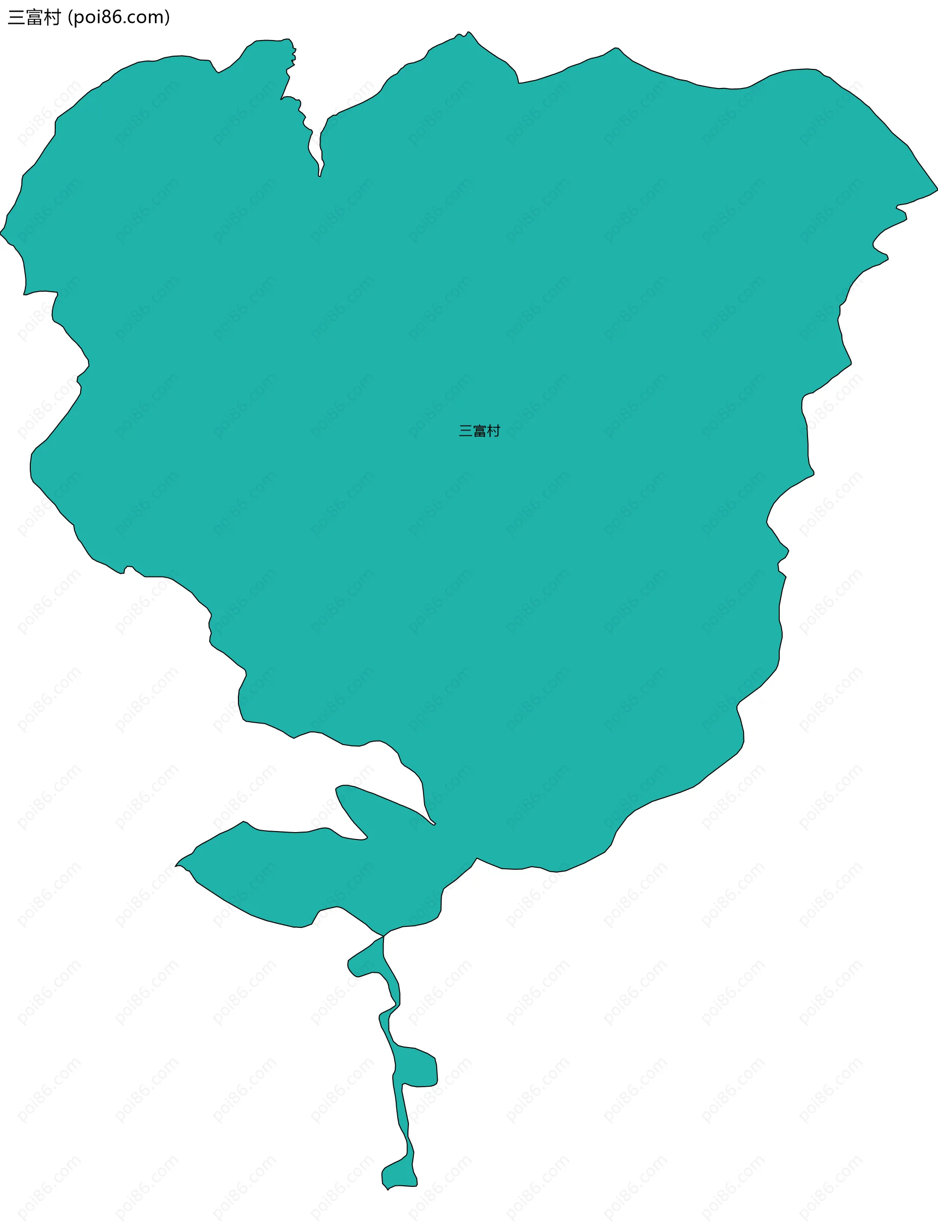 三富村边界地图