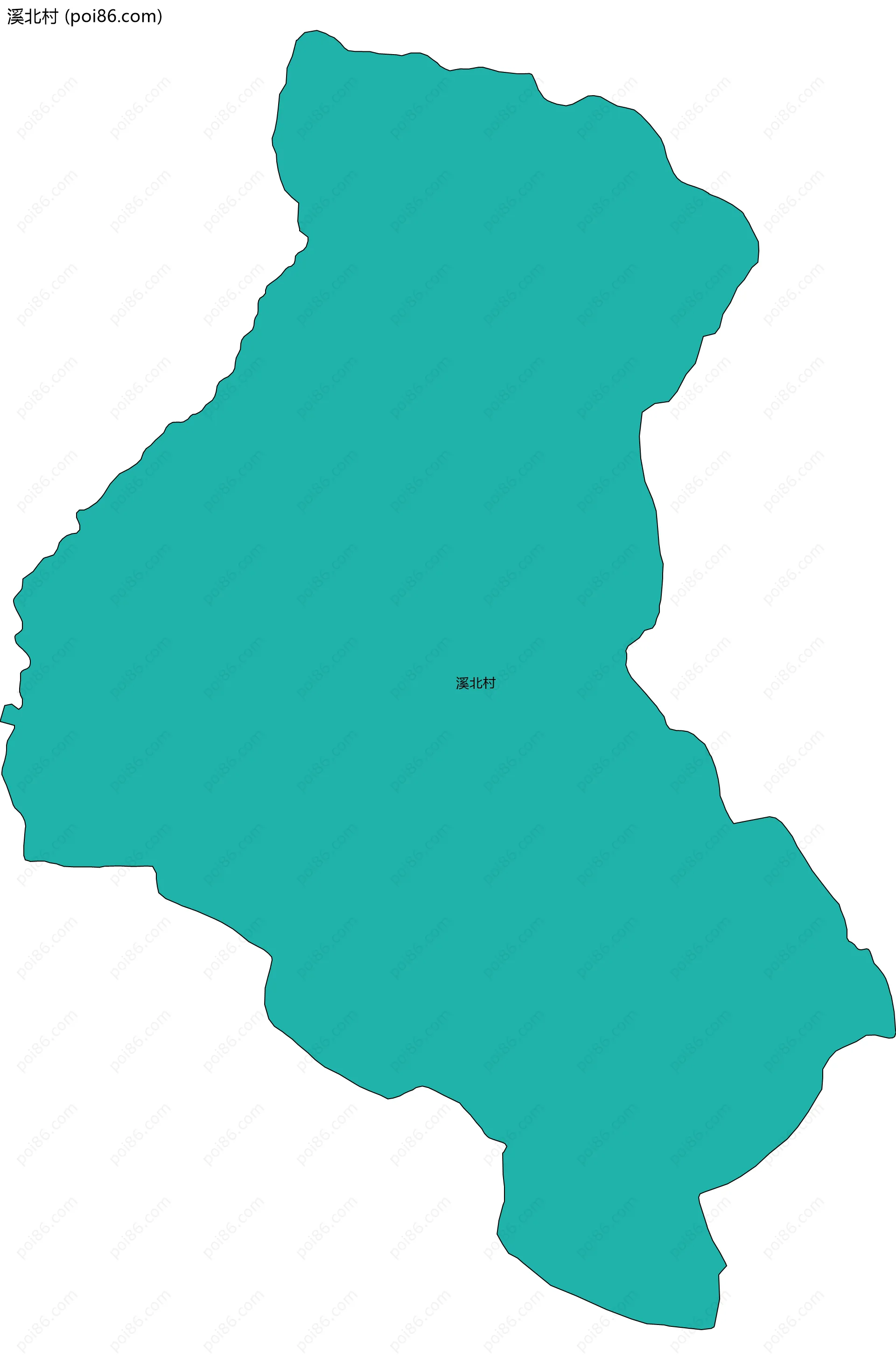 溪北村边界地图