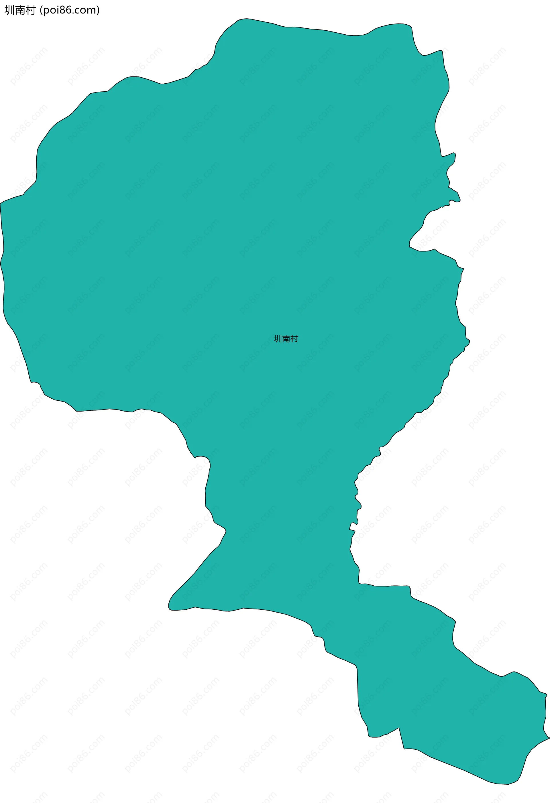 圳南村边界地图