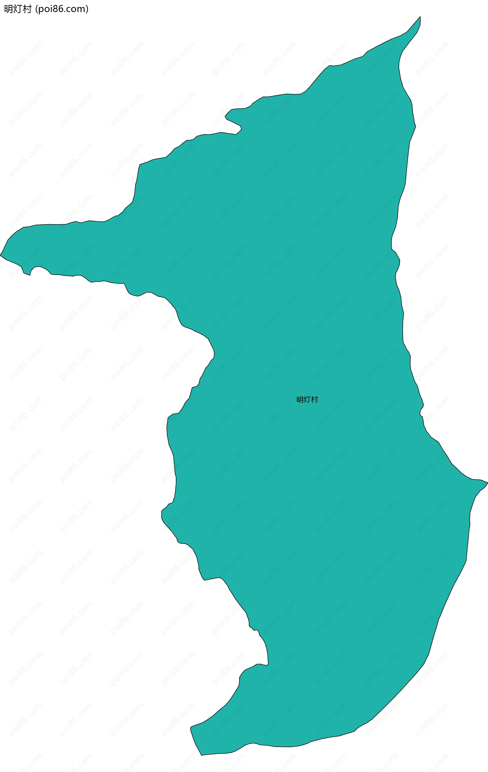 明灯村边界地图