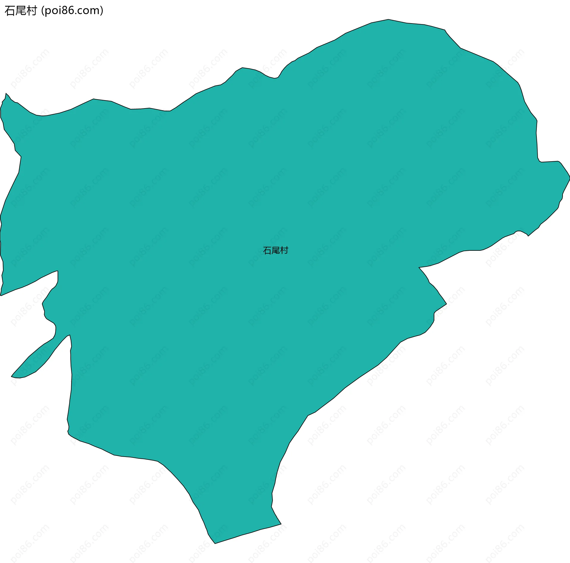 石尾村边界地图