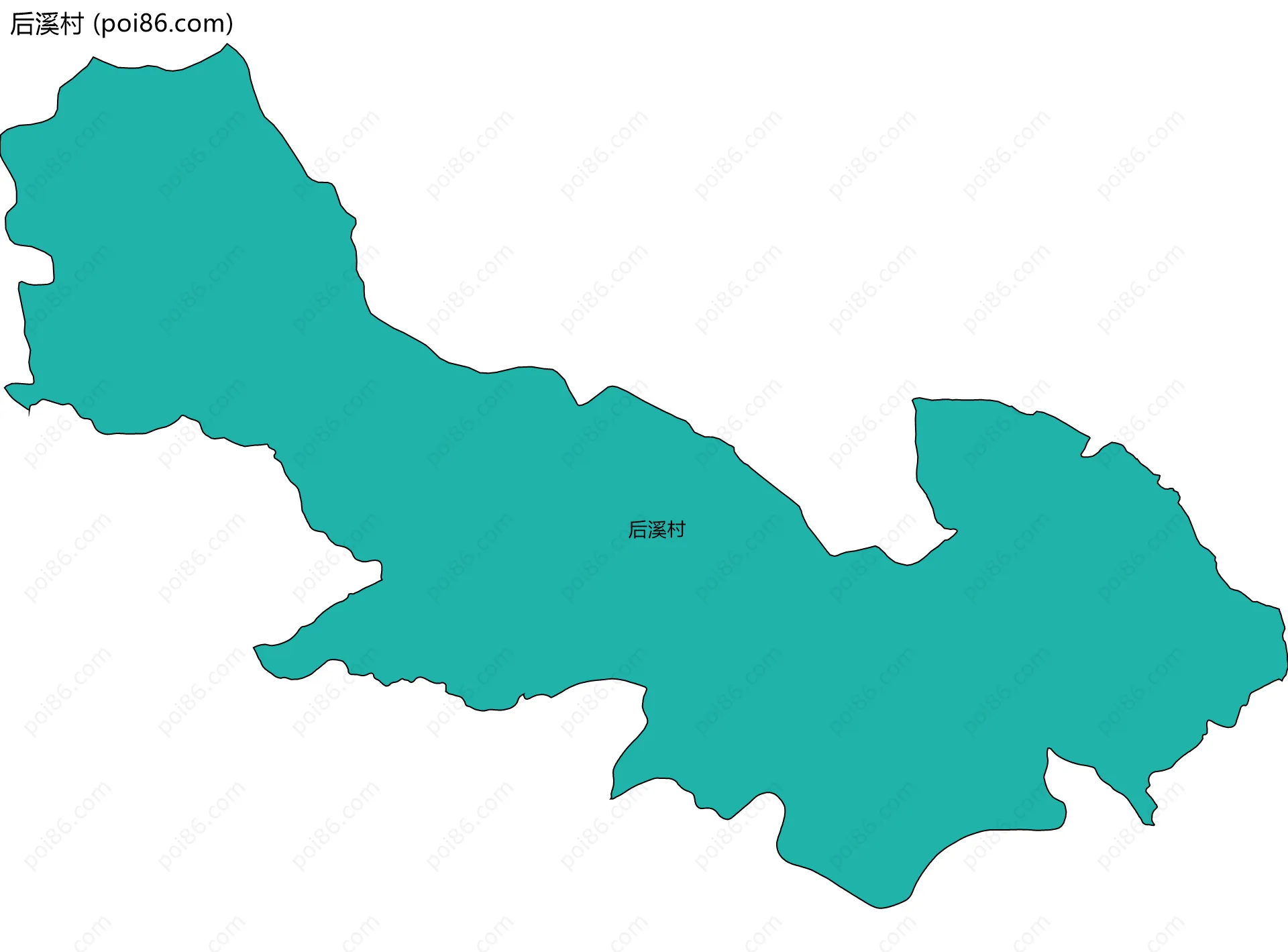 后溪村边界地图
