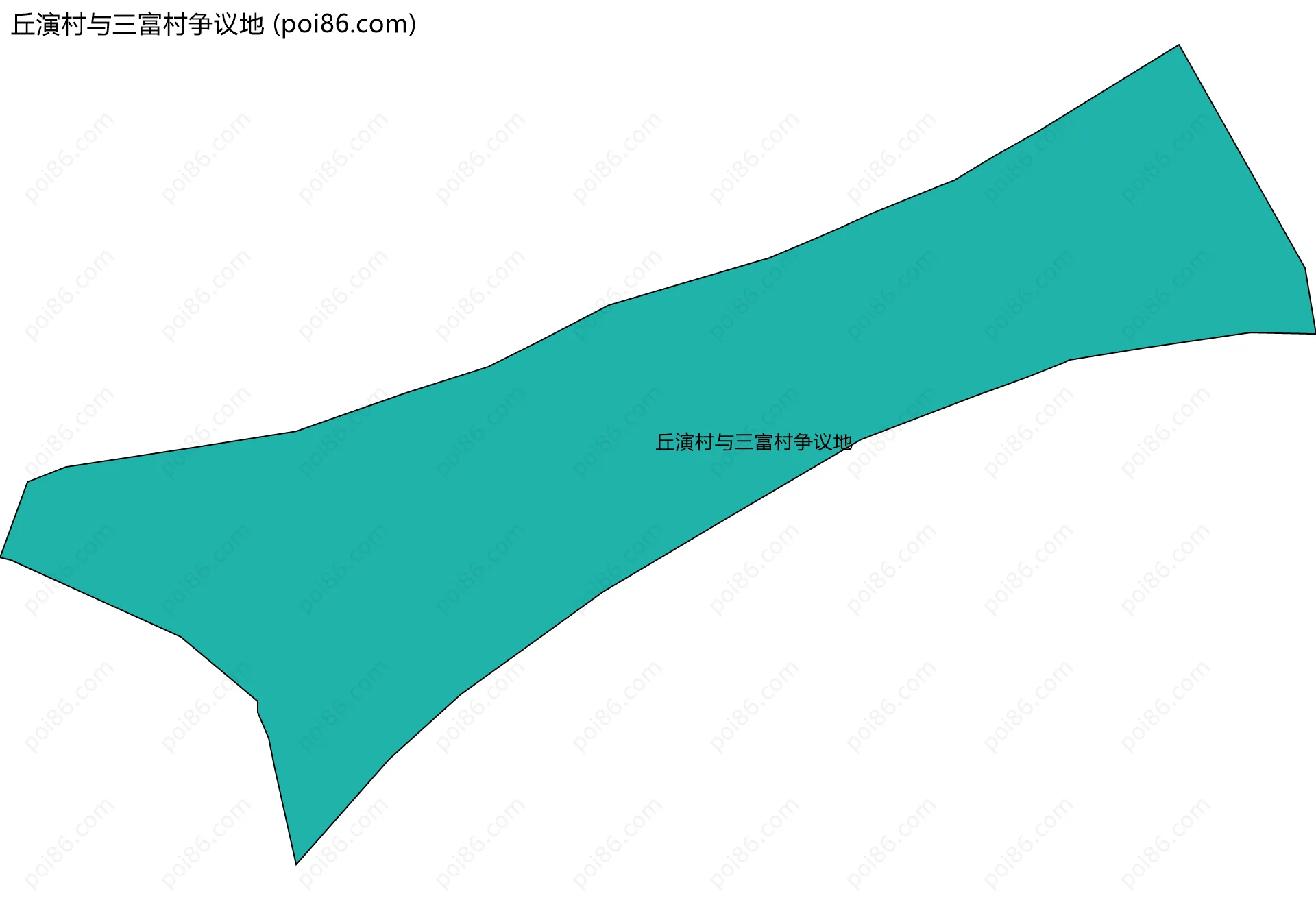 丘演村与三富村争议地边界地图
