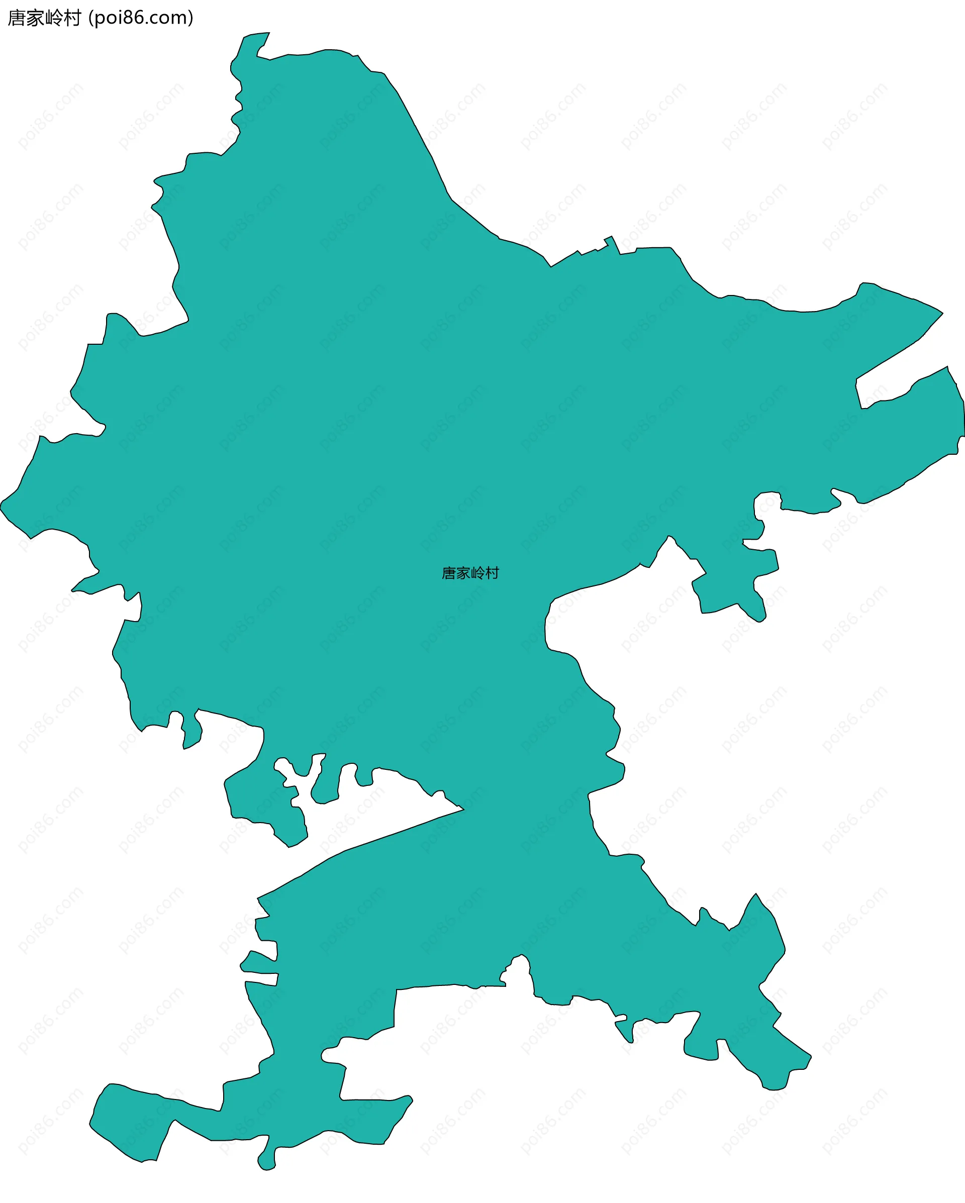 唐家岭村边界地图