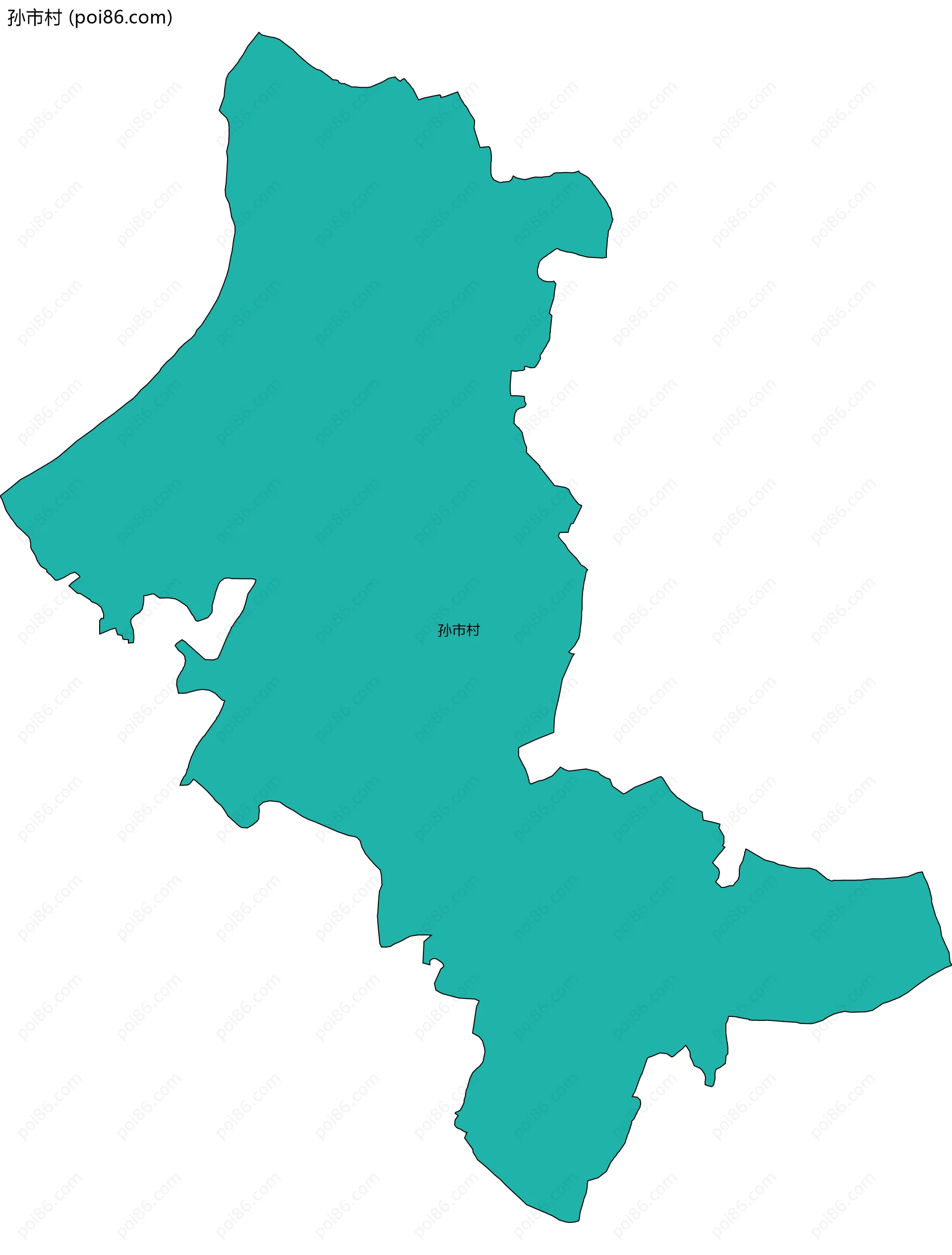 孙市村边界地图