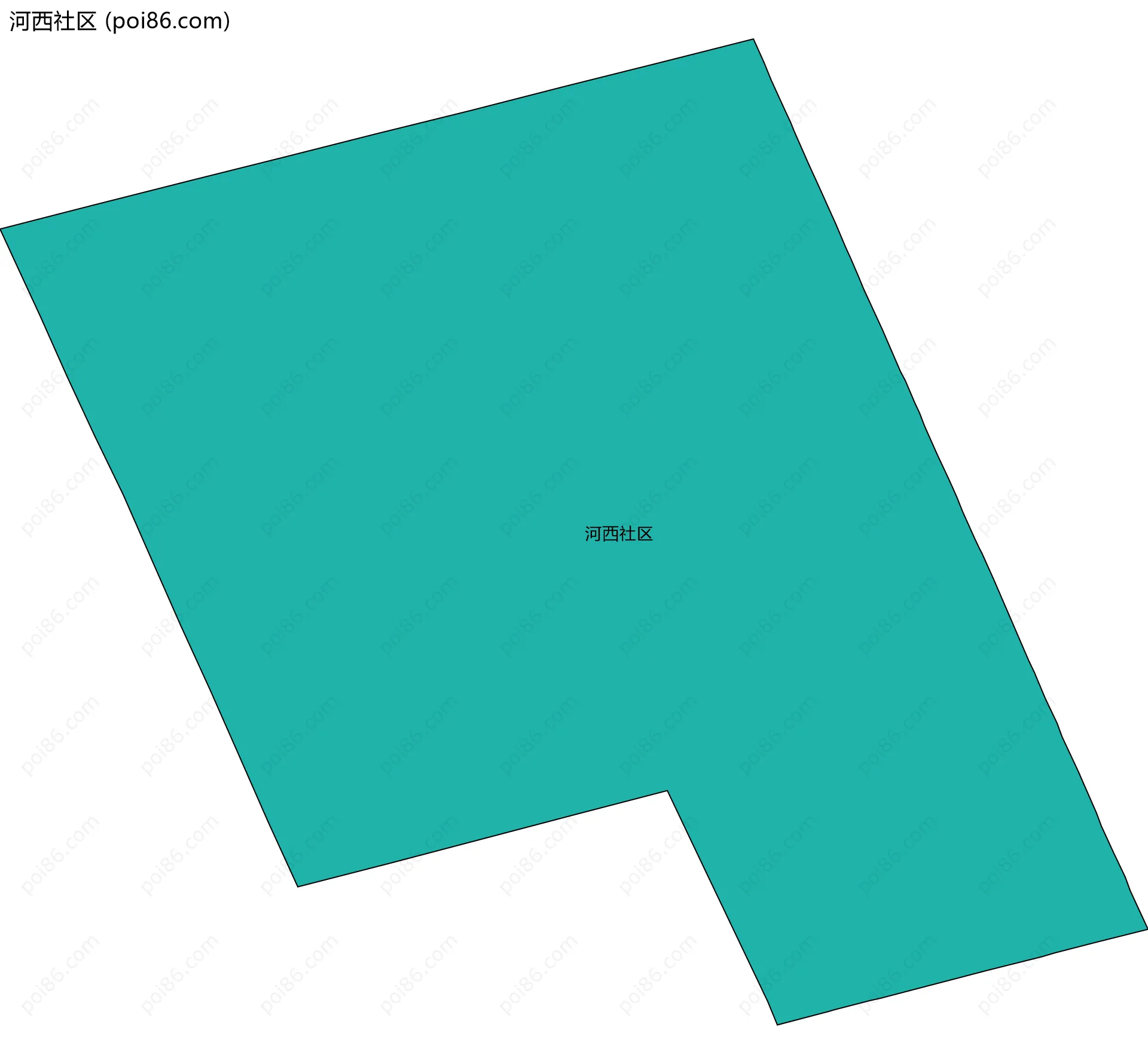 河西社区边界地图