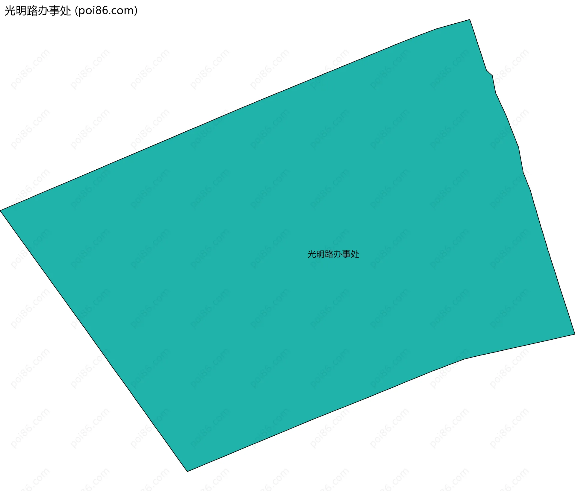 光明路办事处边界地图(五级行政区划)