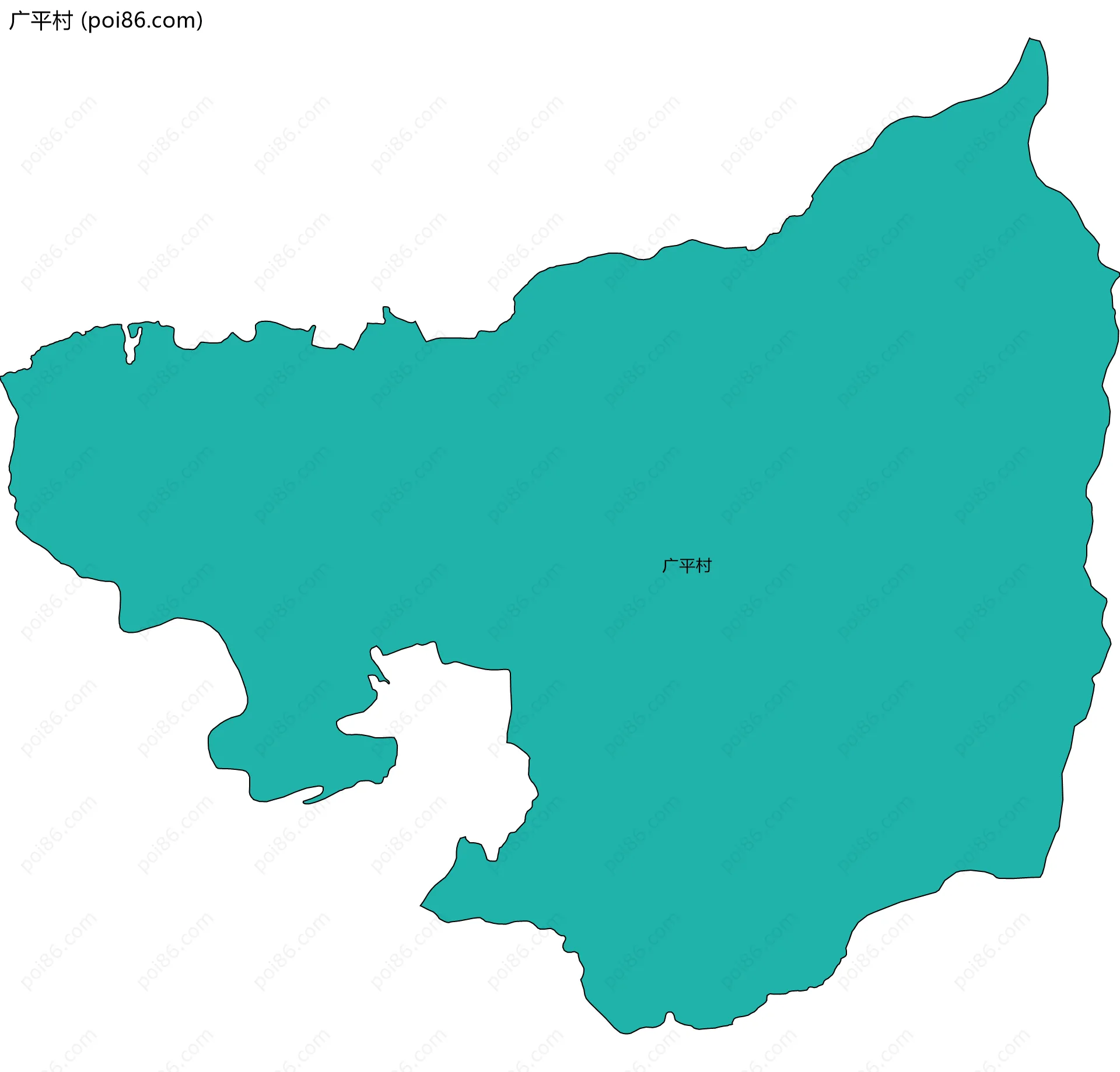 广平村边界地图