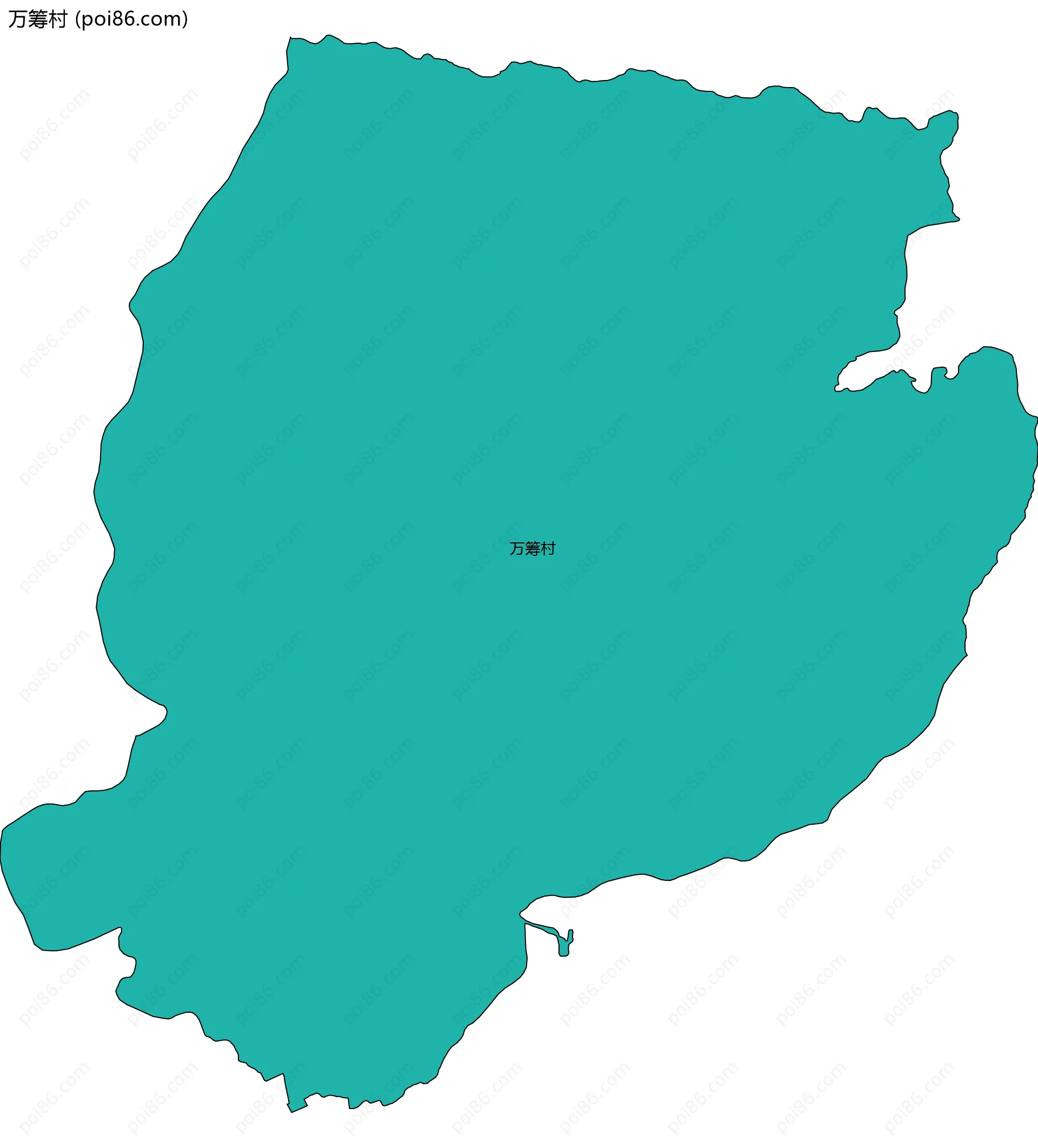 万筹村边界地图