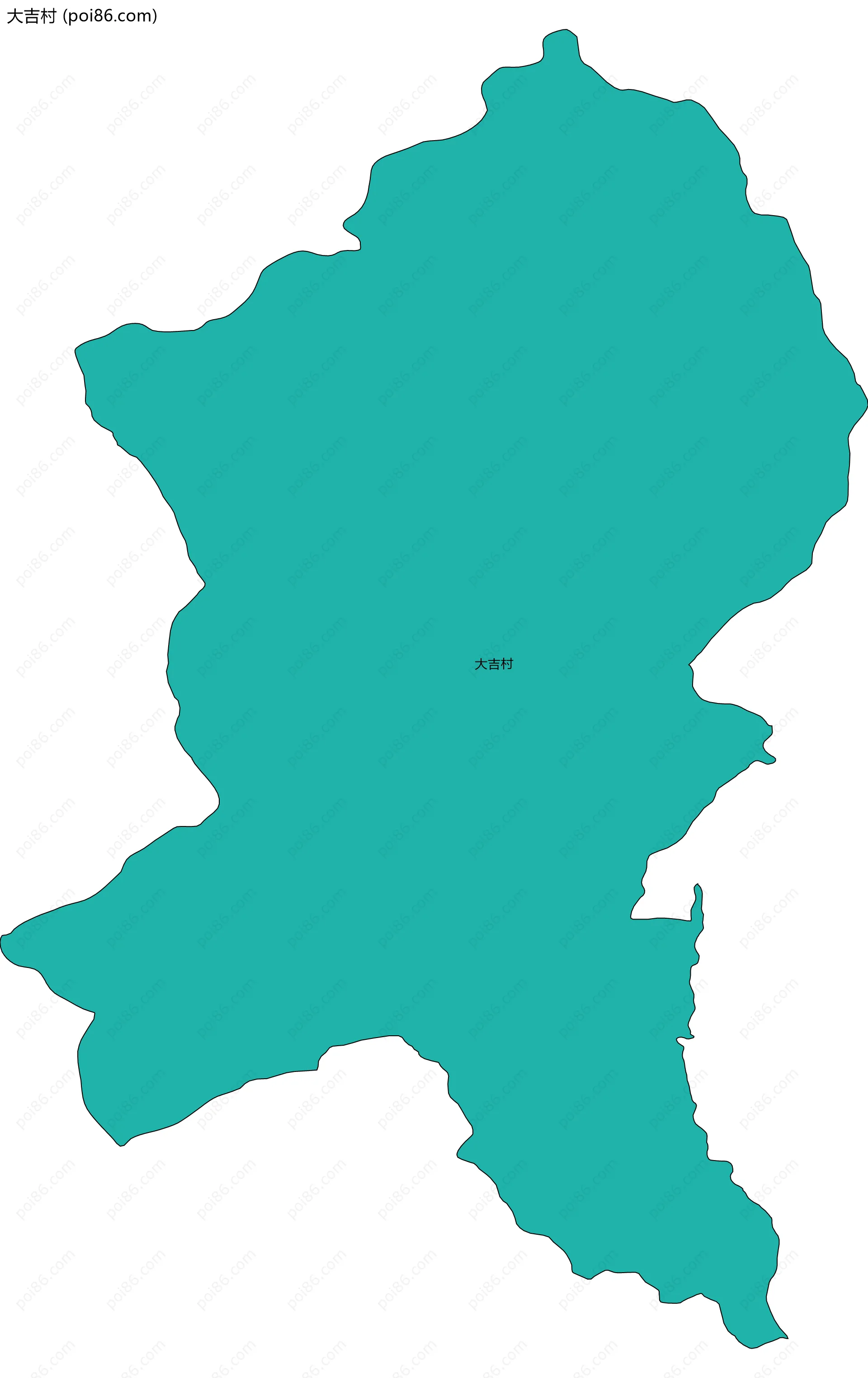 大吉村边界地图