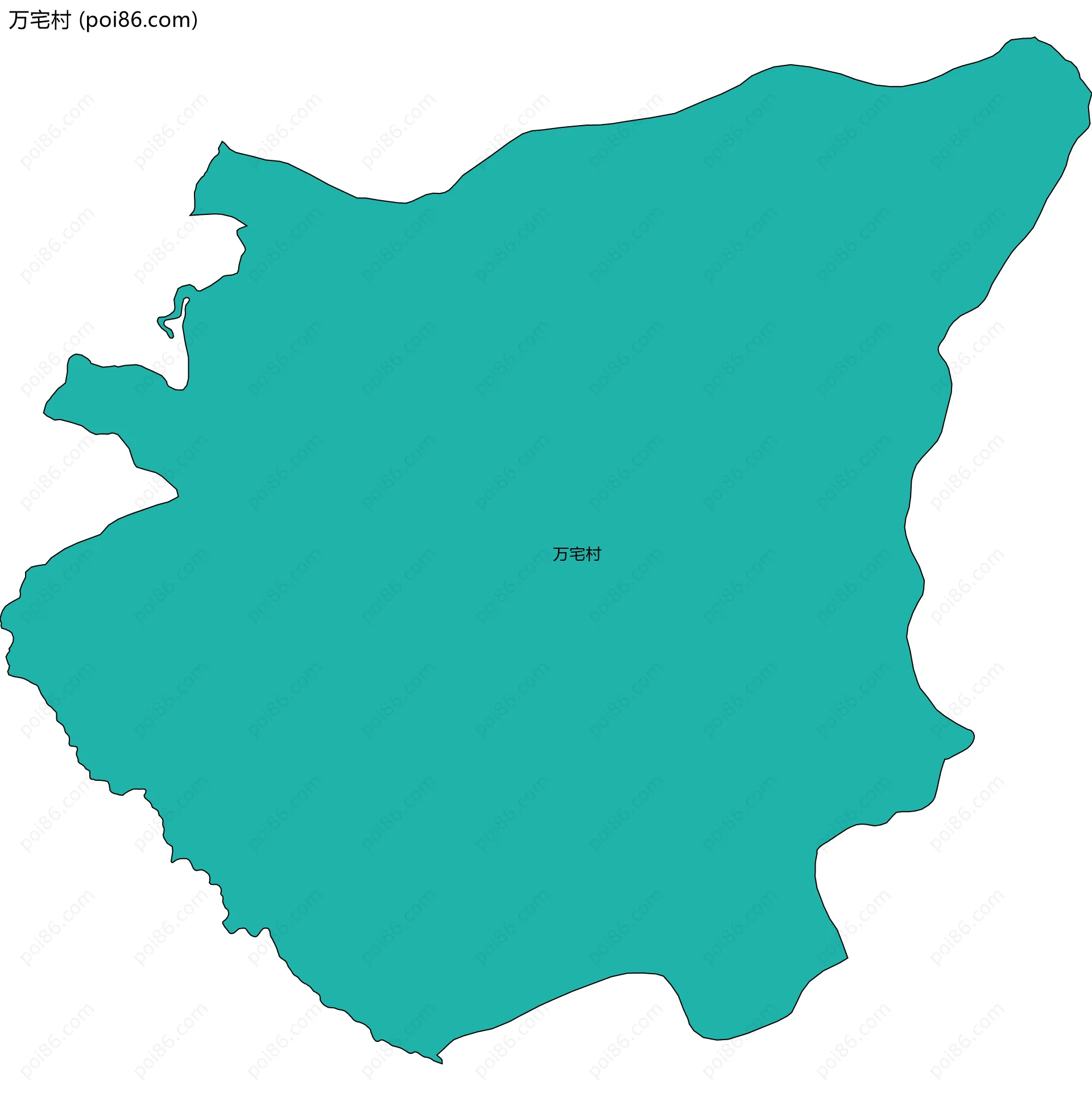 万宅村边界地图