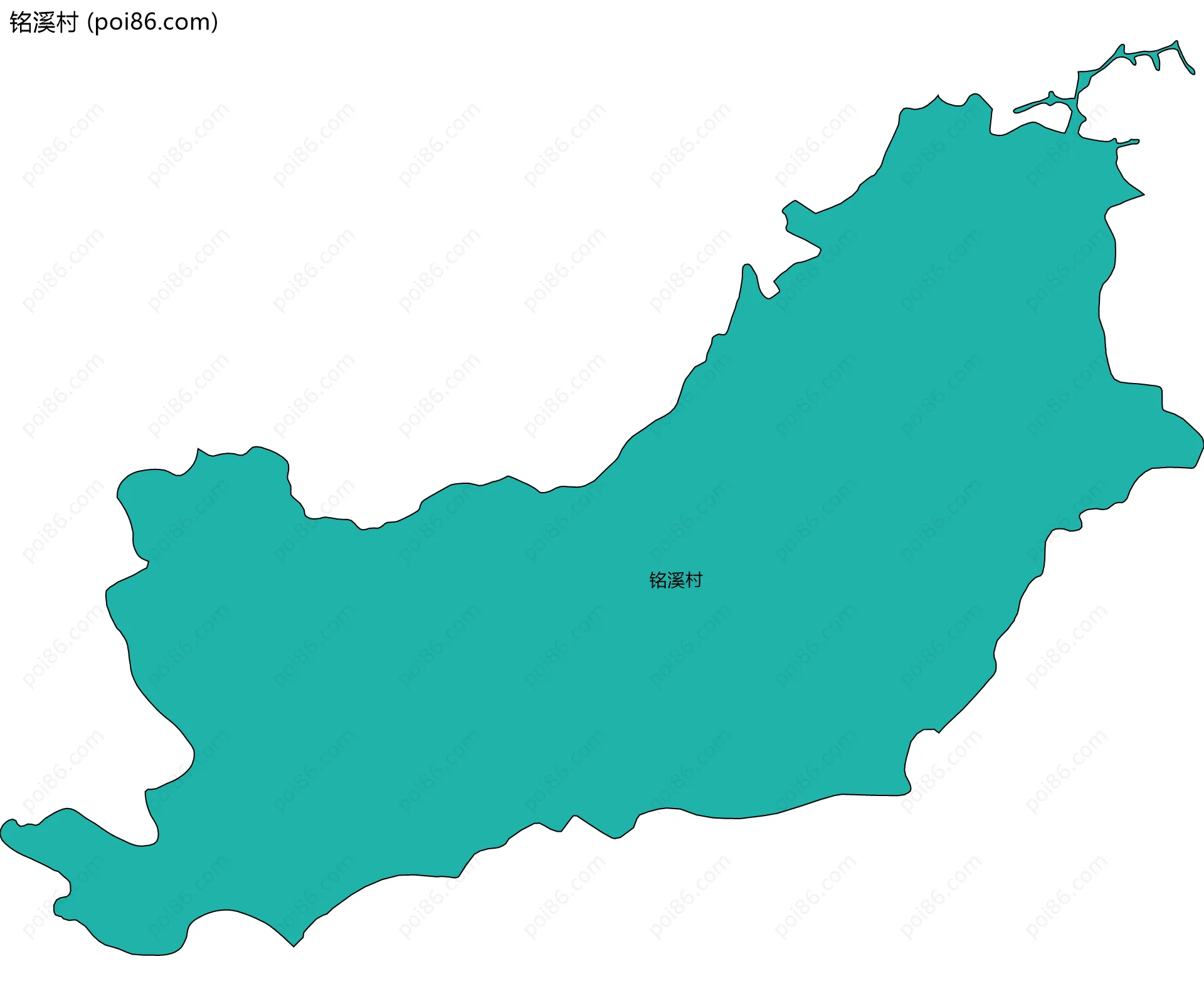 铭溪村边界地图