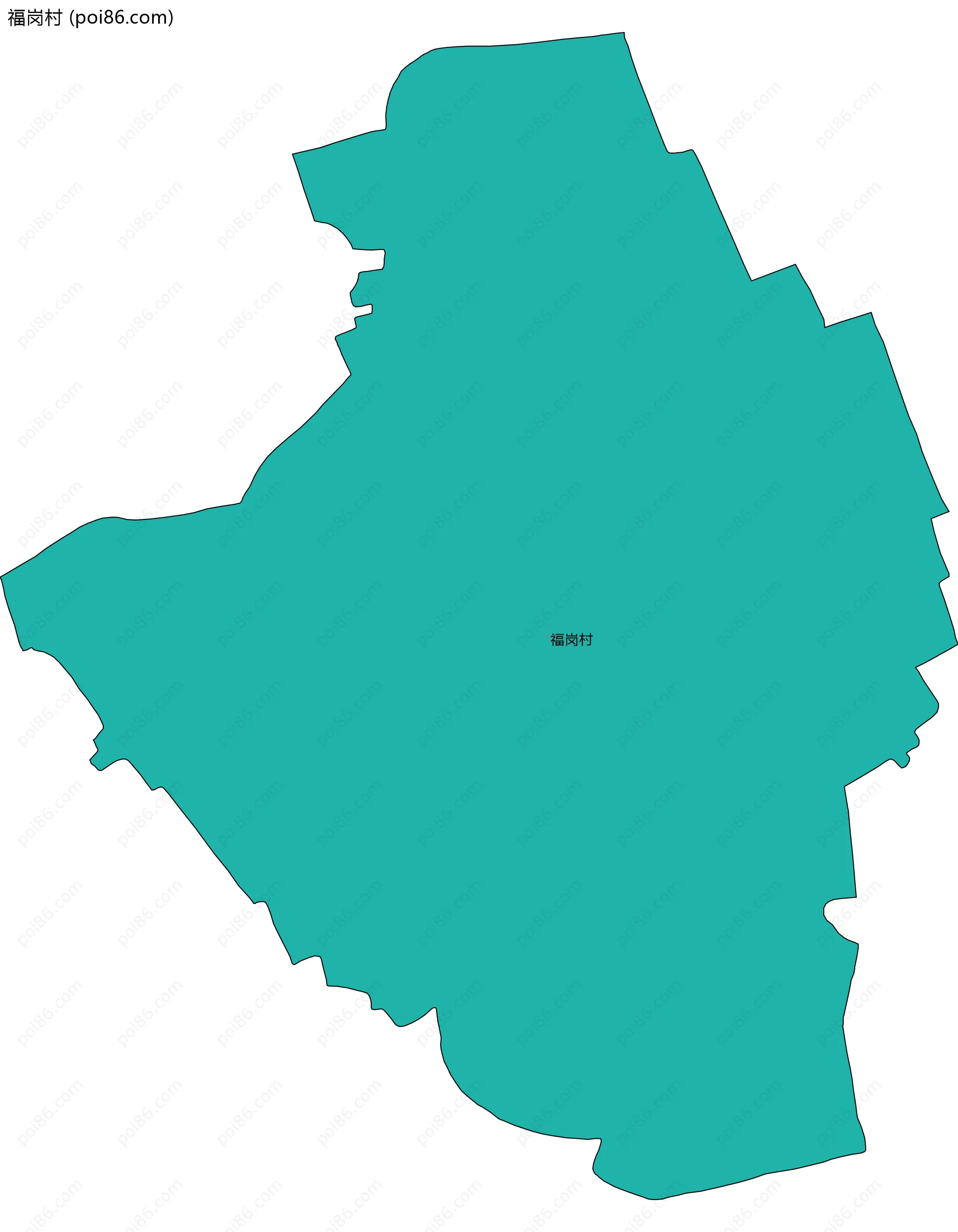 福岗村边界地图