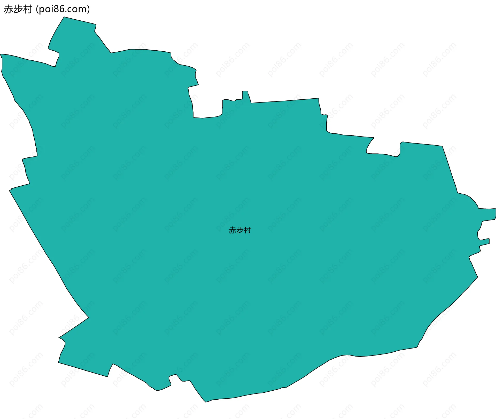 赤步村边界地图