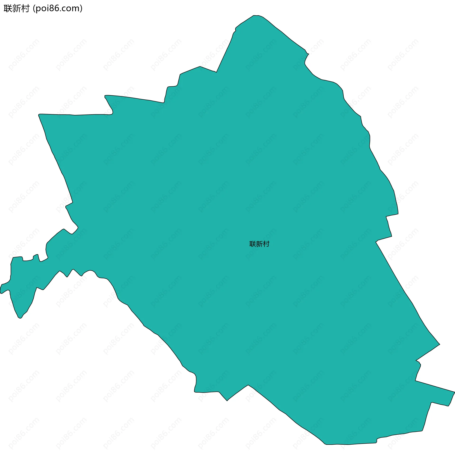 联新村边界地图