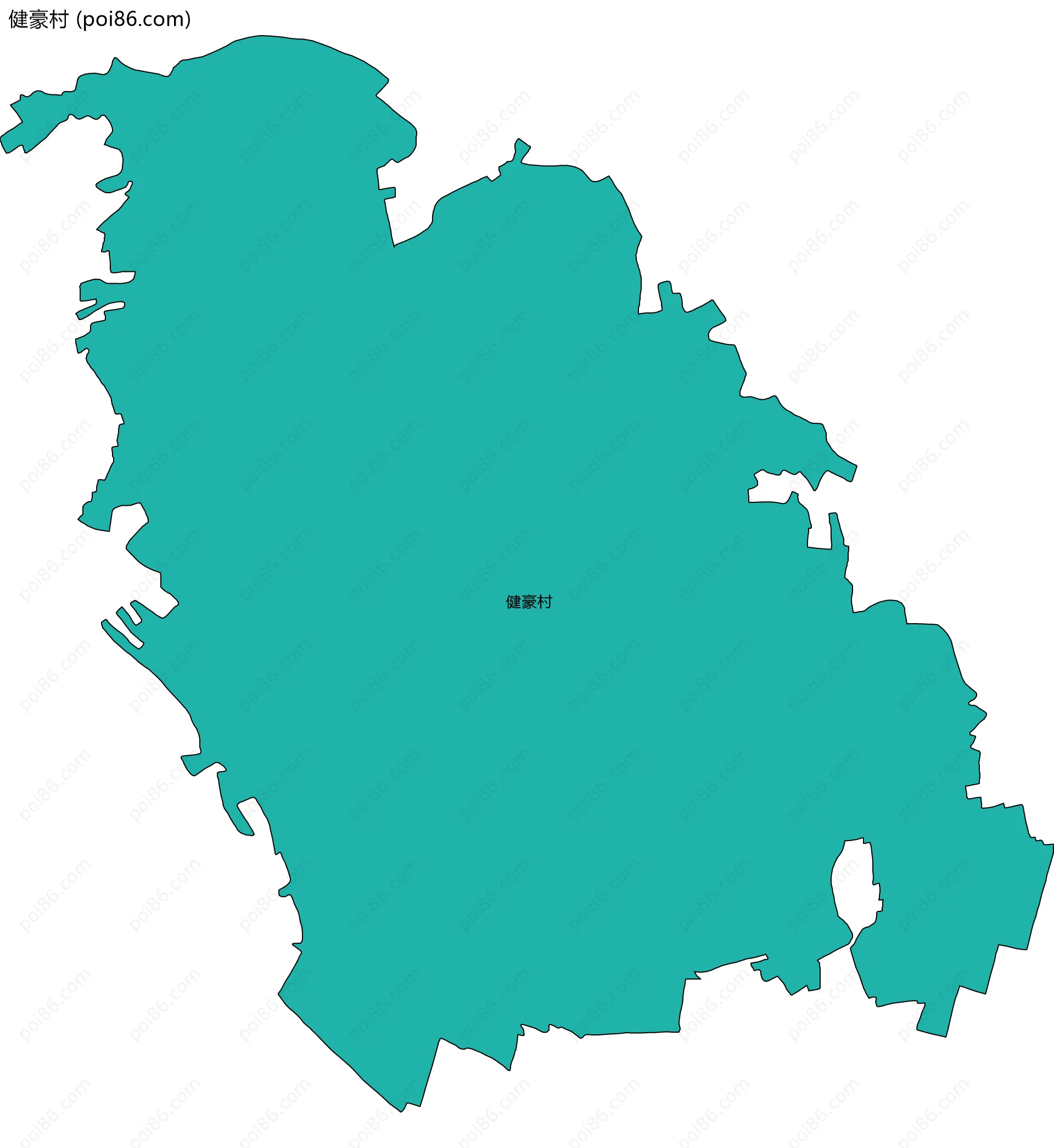 健豪村边界地图