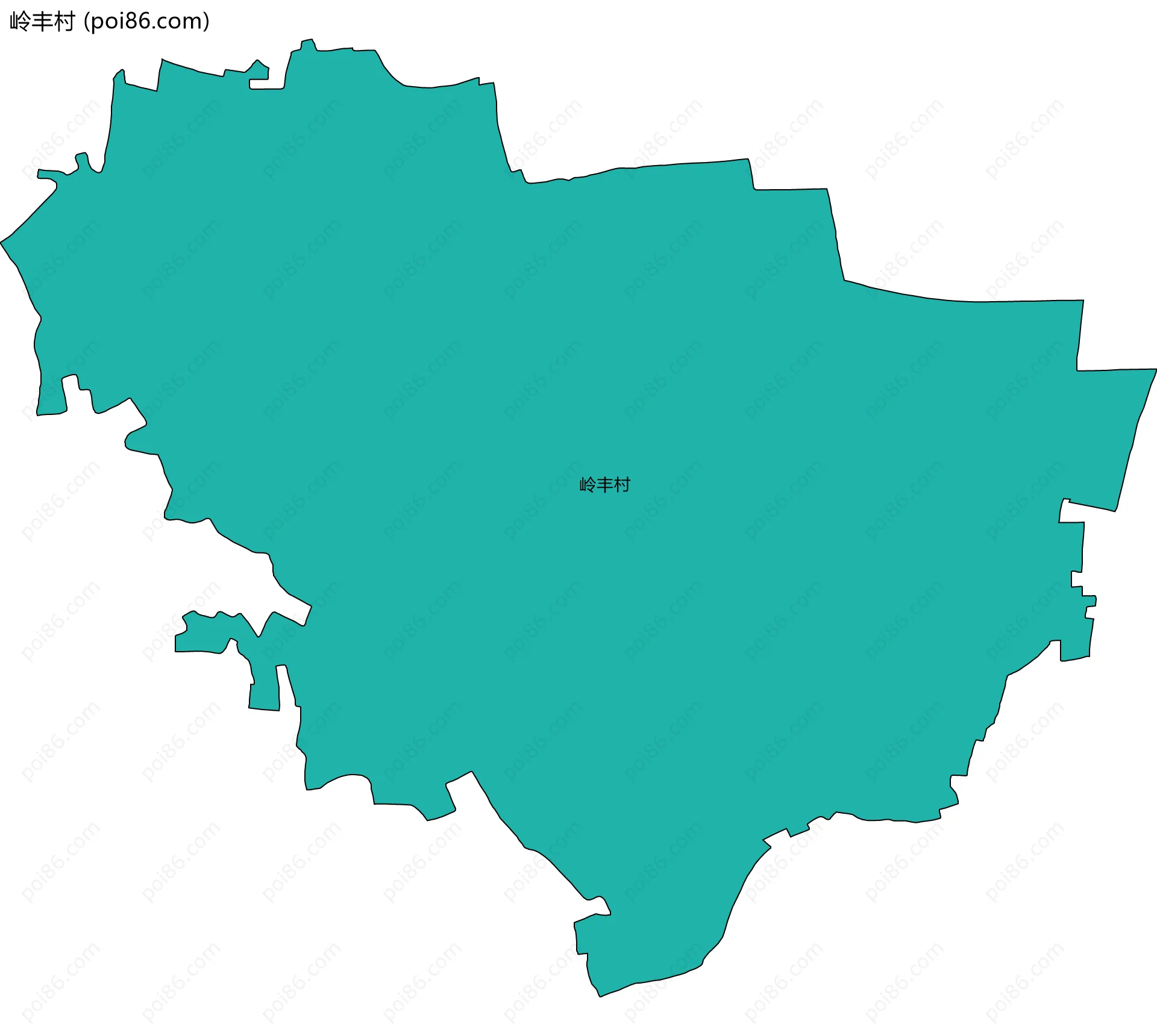 岭丰村边界地图