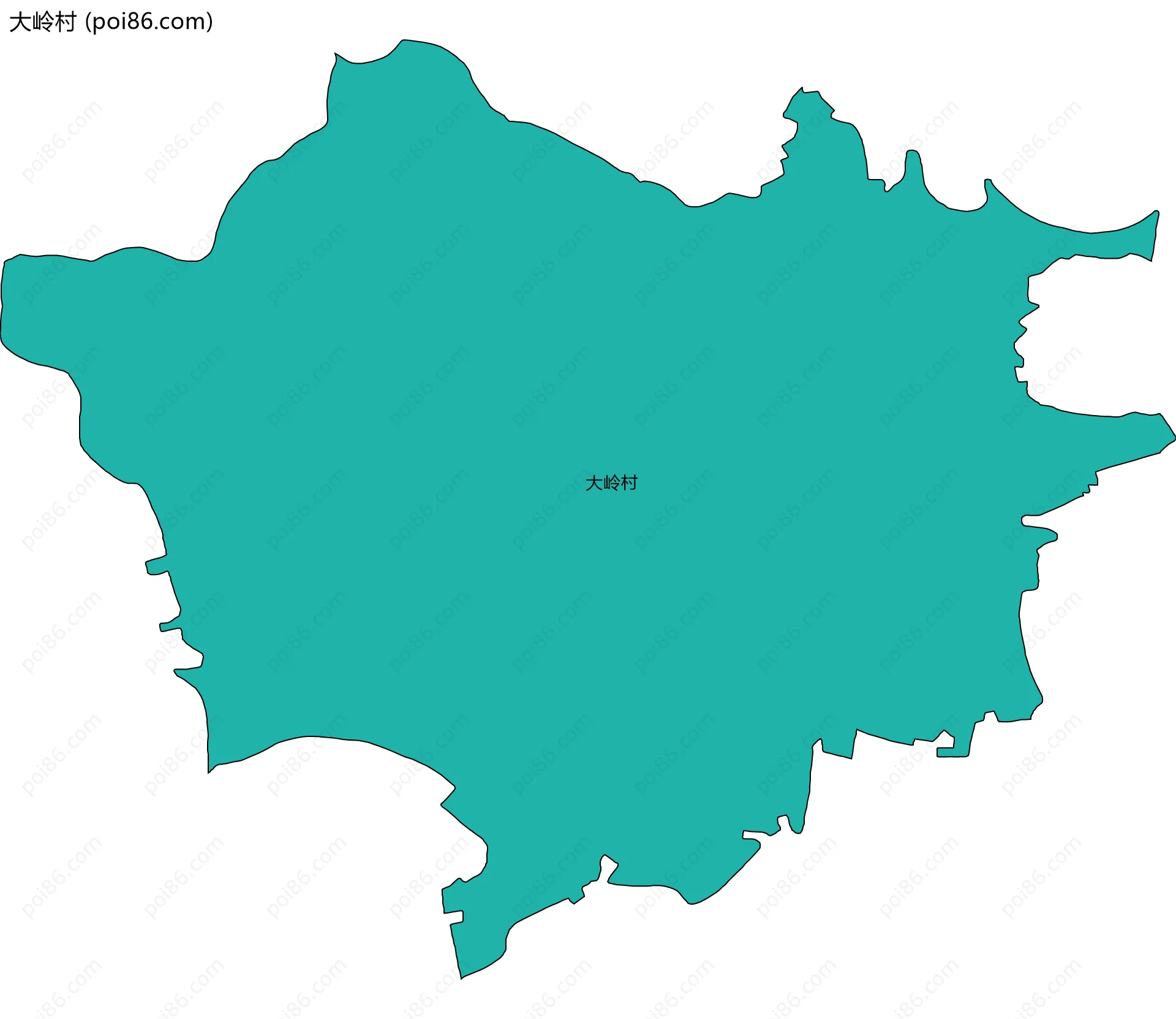 大岭村边界地图