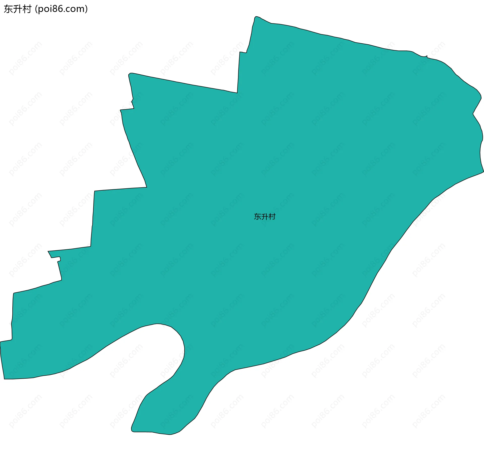 东升村边界地图
